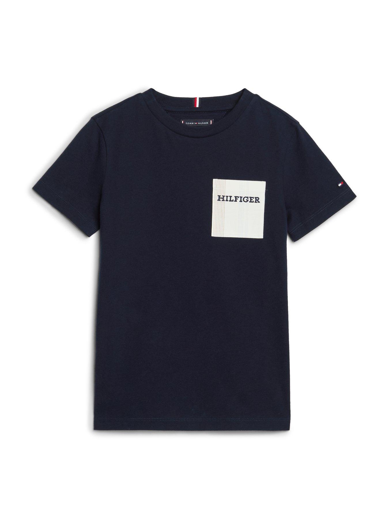 tommy-hilfiger-boys-check-pocket-regular-short-sleeve-t-shirt-navydetail