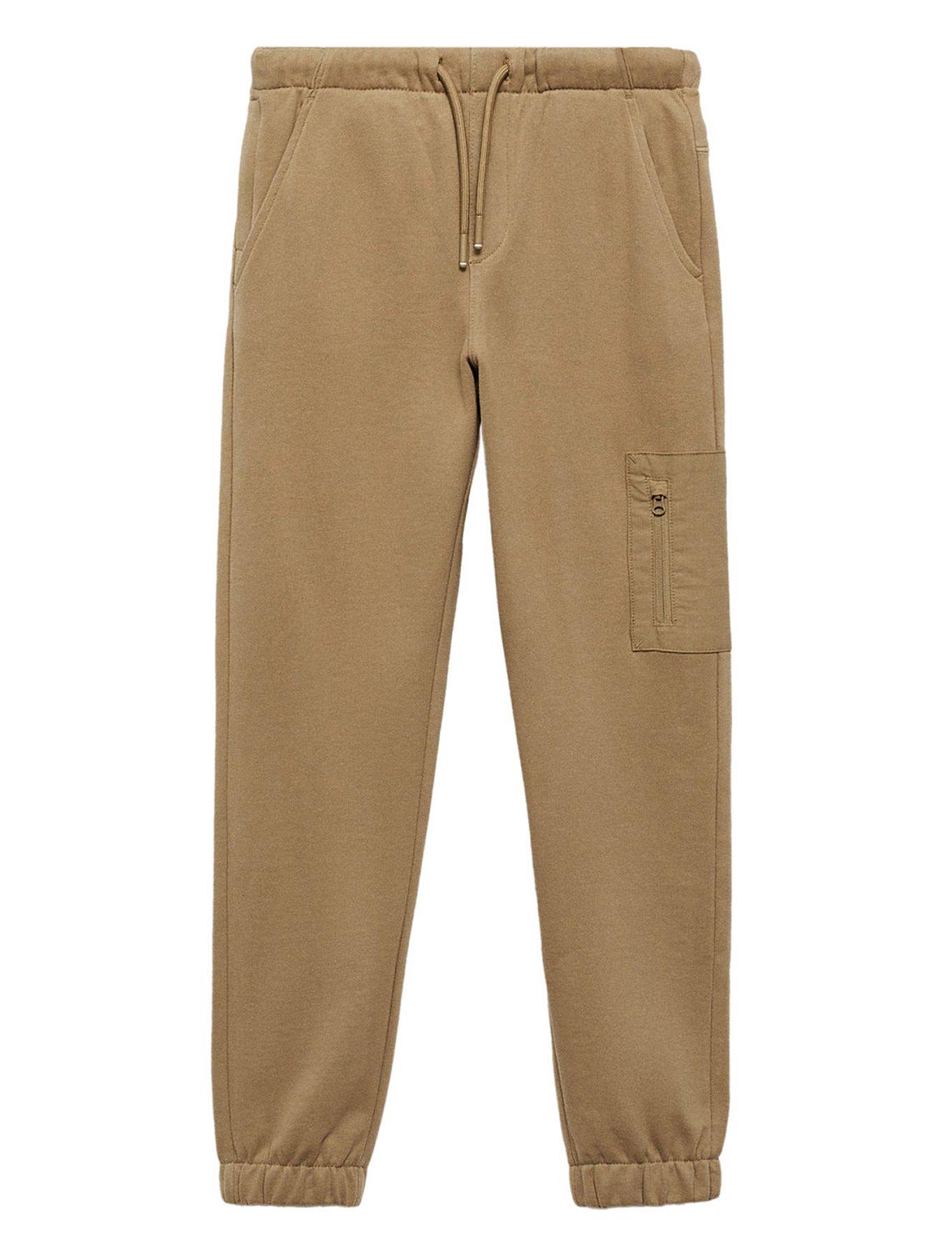 mango-boys-side-pocket-joggers-brown