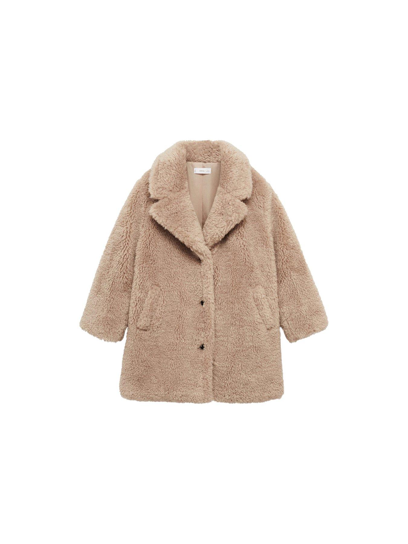 mango-girls-teddy-fleece-coat-brownstillFront