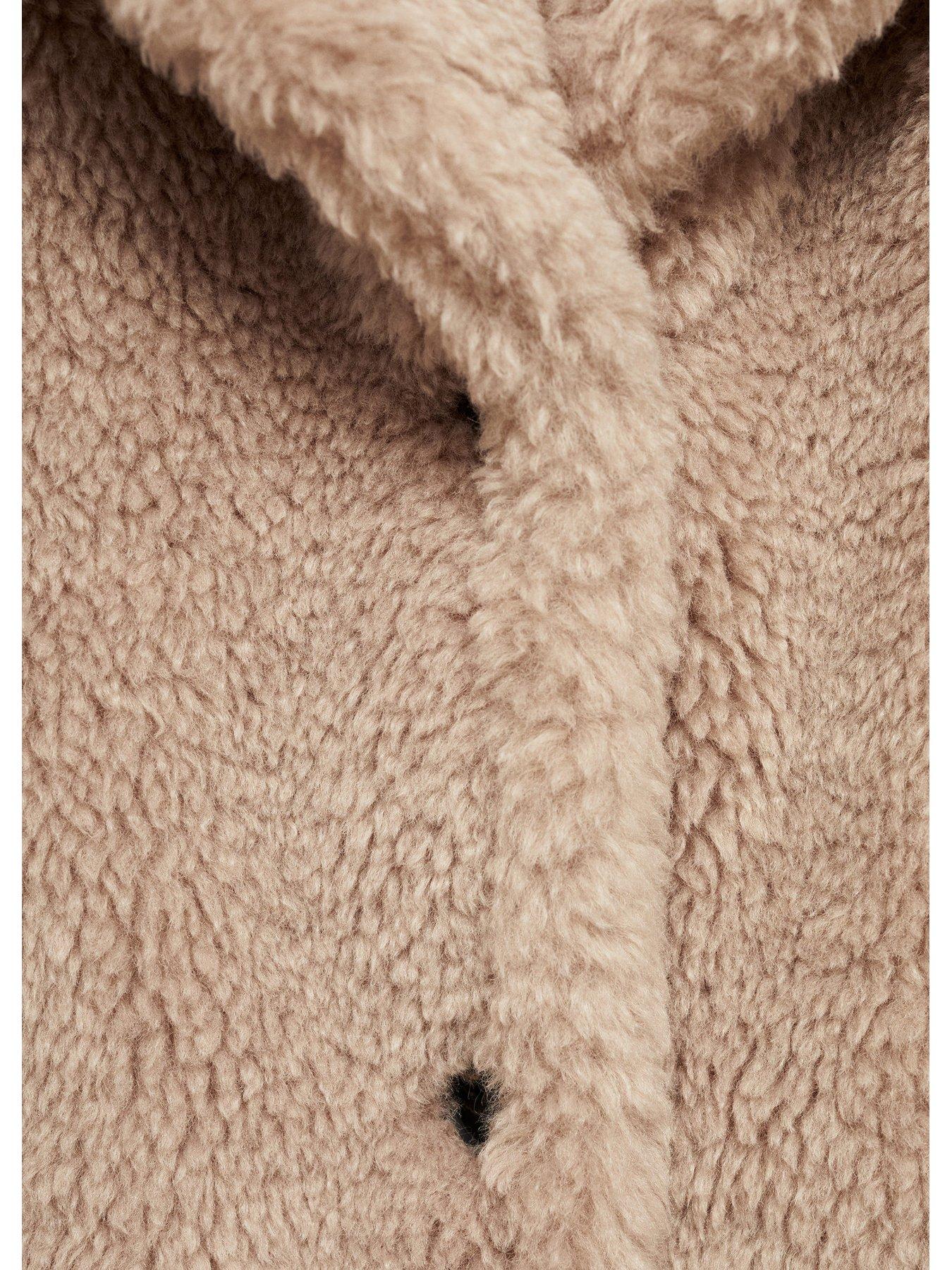 mango-girls-teddy-fleece-coat-browndetail