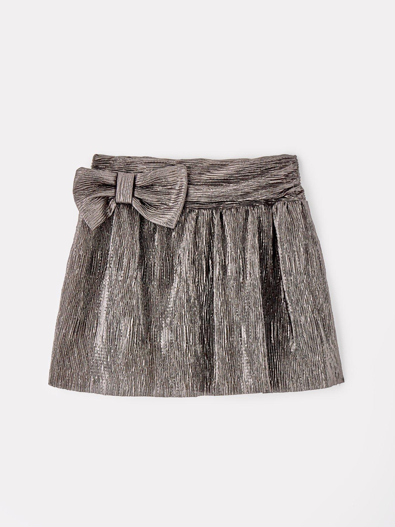 mango-girls-plisse-bow-skirt-blackstillFront