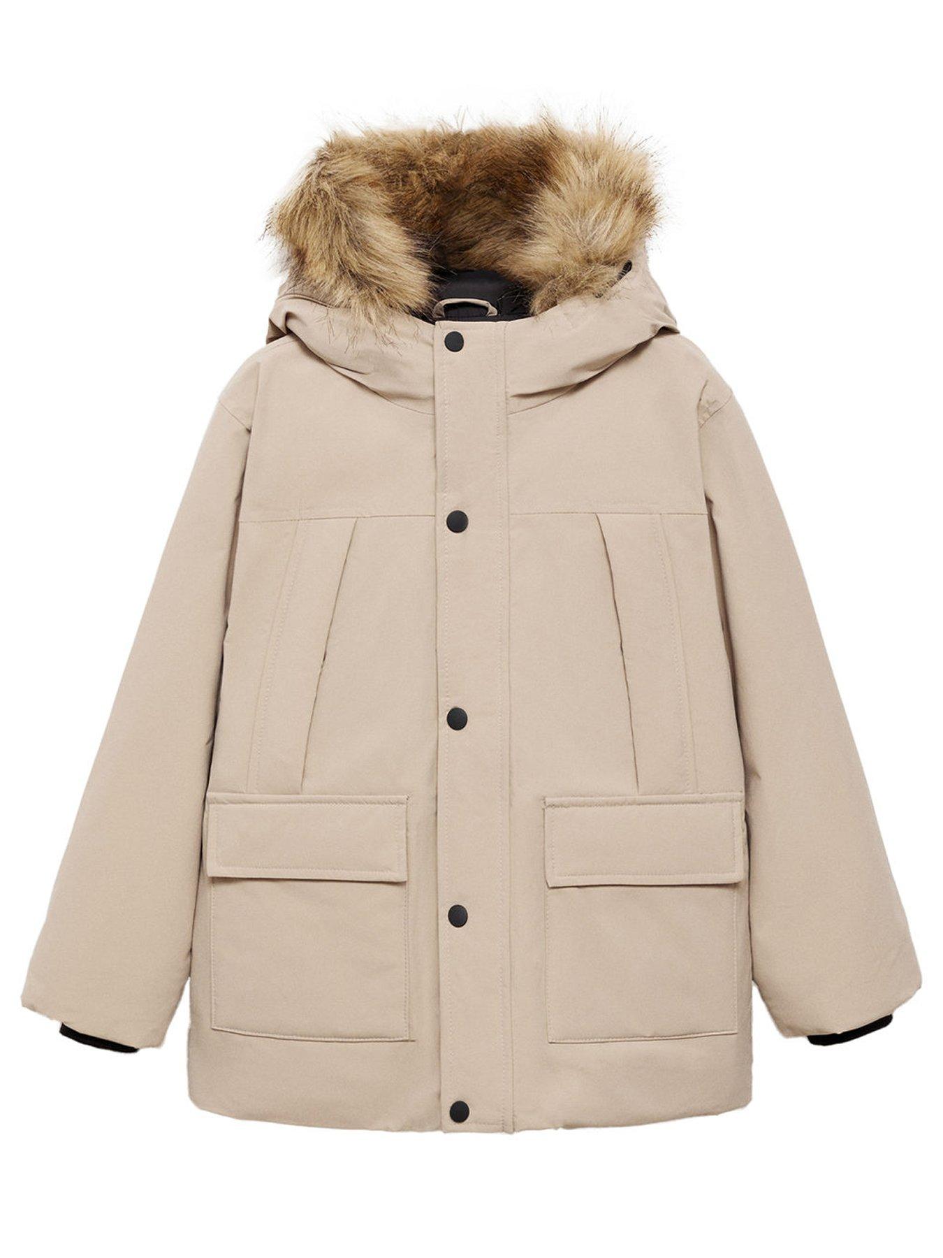 mango-boys-faux-fur-trim-coat-beige