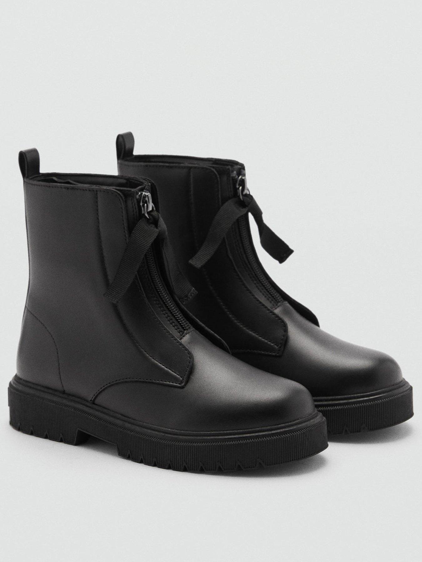 mango-girls-zip-leather-boots-blackstillFront