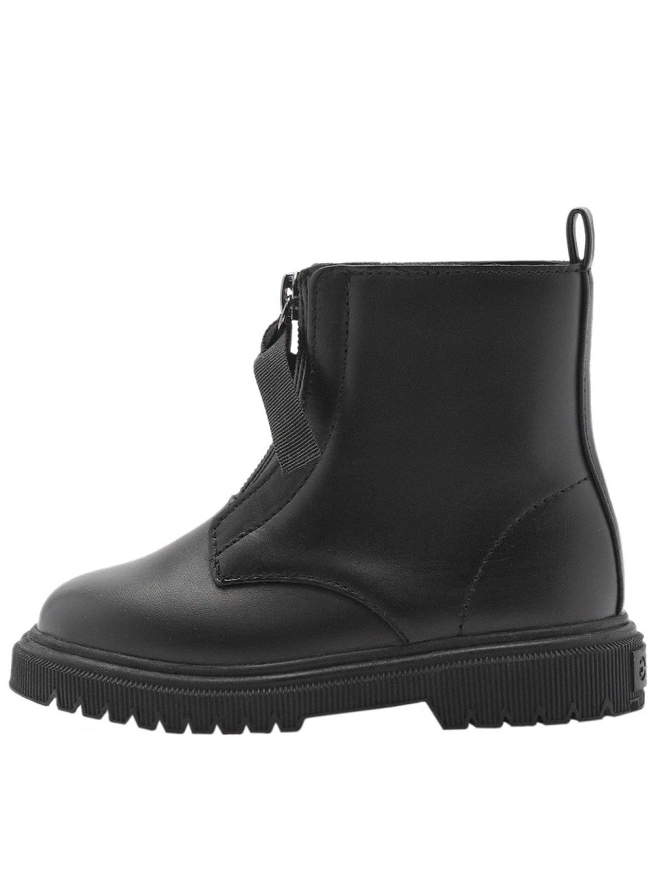 mango-younger-girls-zip-leather-ankle-boots-black