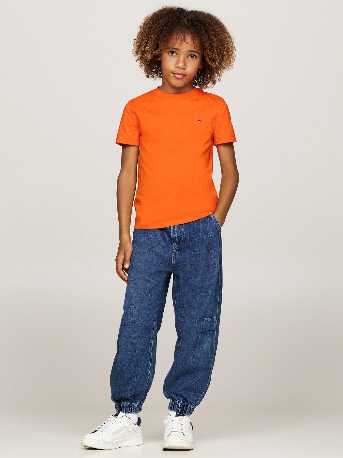 tommy-hilfiger-boys-essential-cotton-reg-t-shirt-orangestillFront