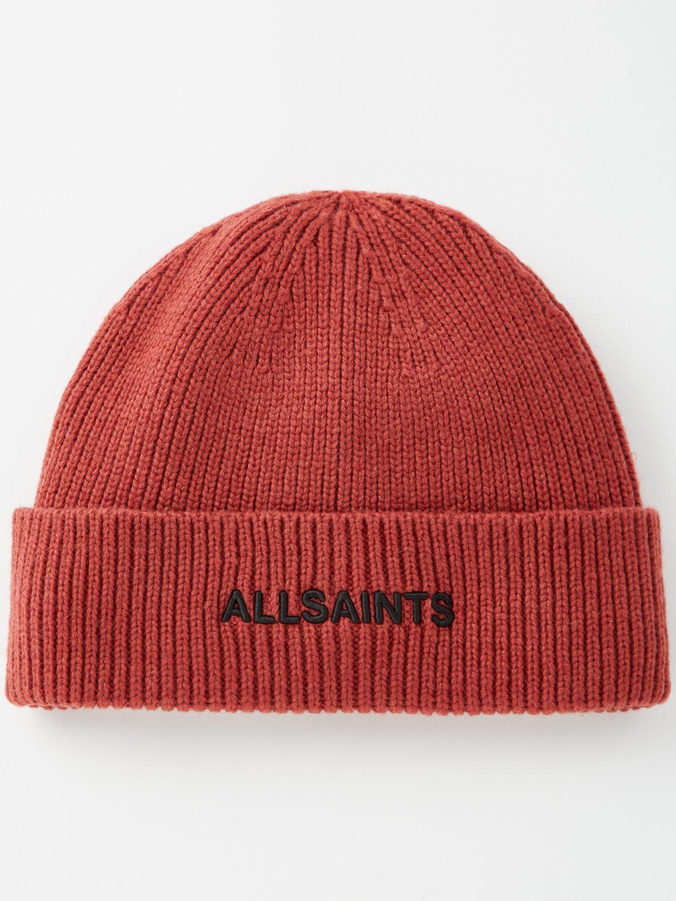 allsaints-allsaints-logo-watch-beanie-hat-red