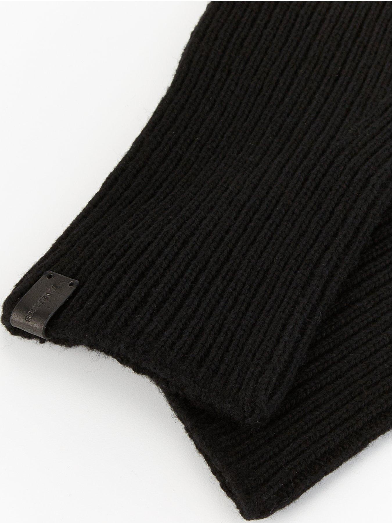 Image 2 of 3 of AllSaints Allsaints Fingerless Knitted Gloves - Black