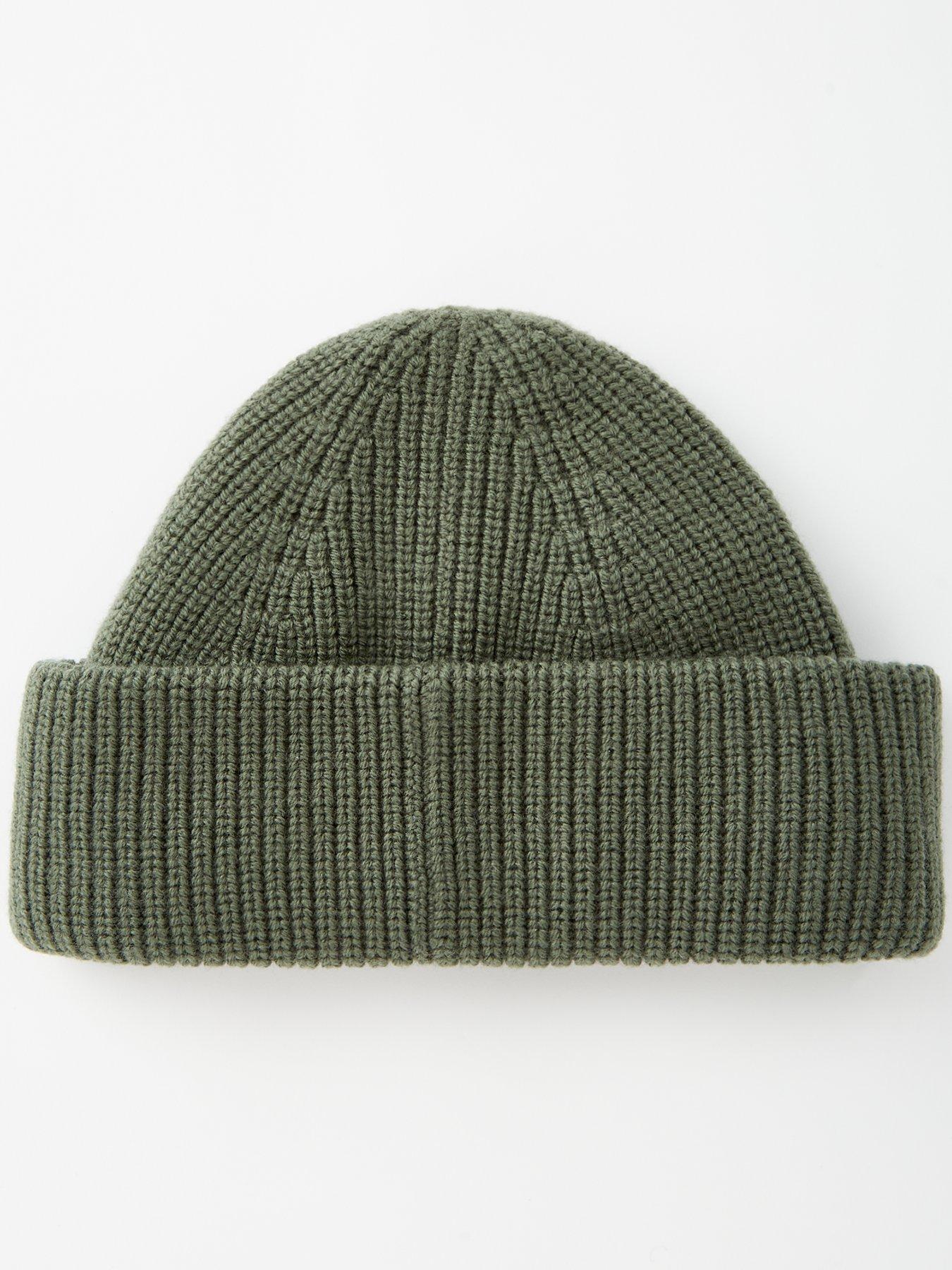 Image 2 of 3 of AllSaints Allsaints Merino Beanie Hat - Green