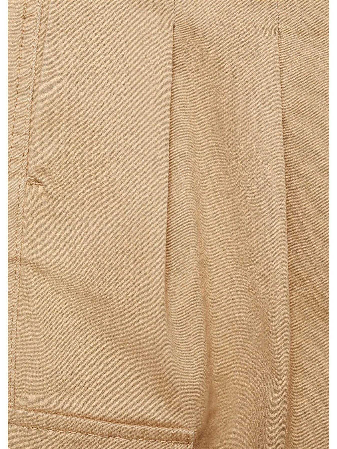 mango-girls-pleated-cargo-trousers-browndetail