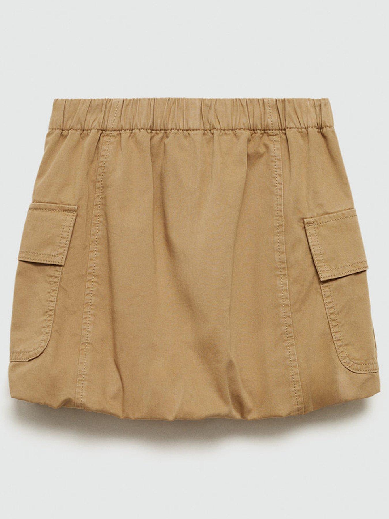 mango-girls-cargo-skirt-brownback