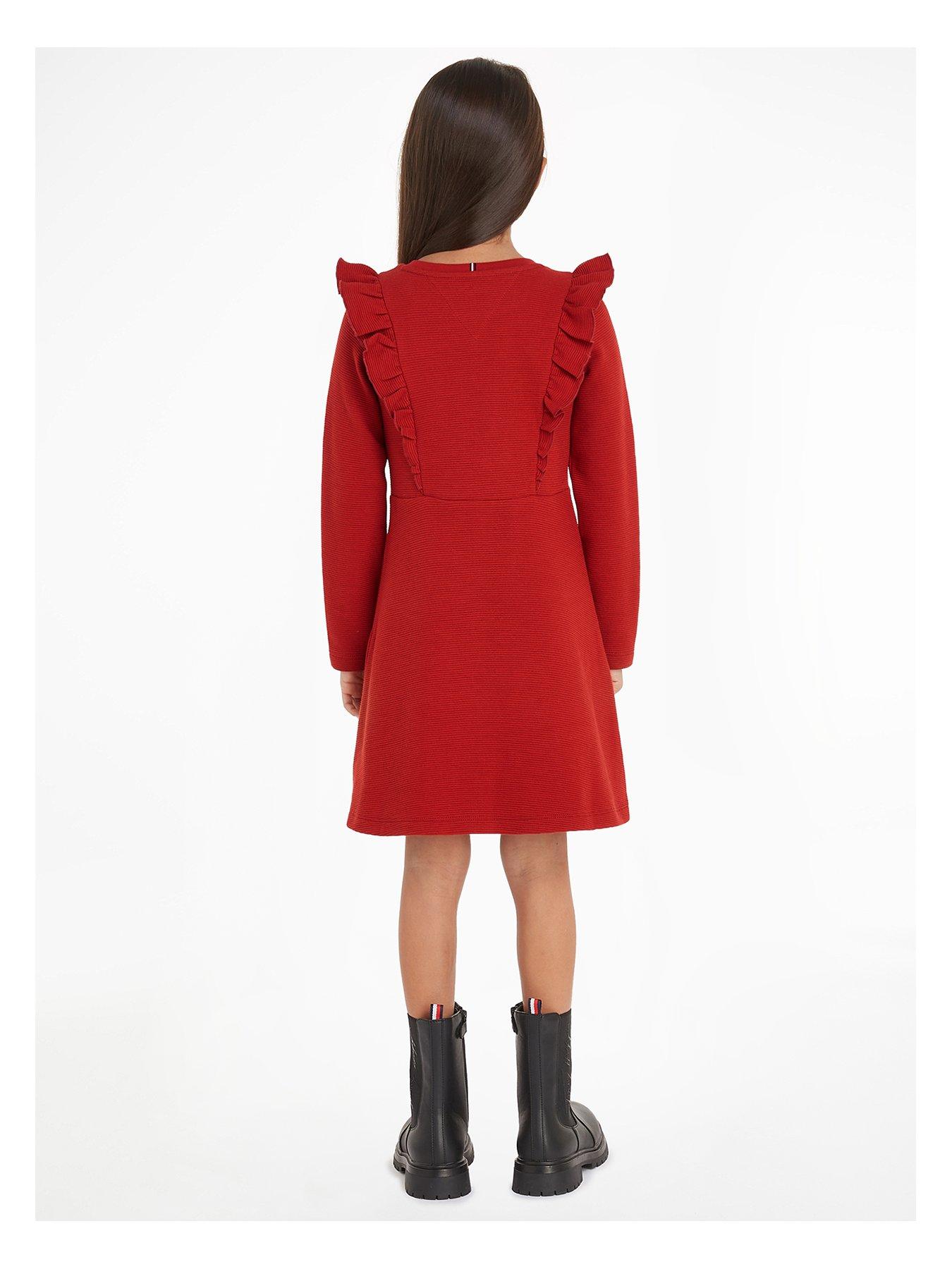 tommy-hilfiger-girls-ruffle-fit-amp-flare-long-sleeve-dress-redback