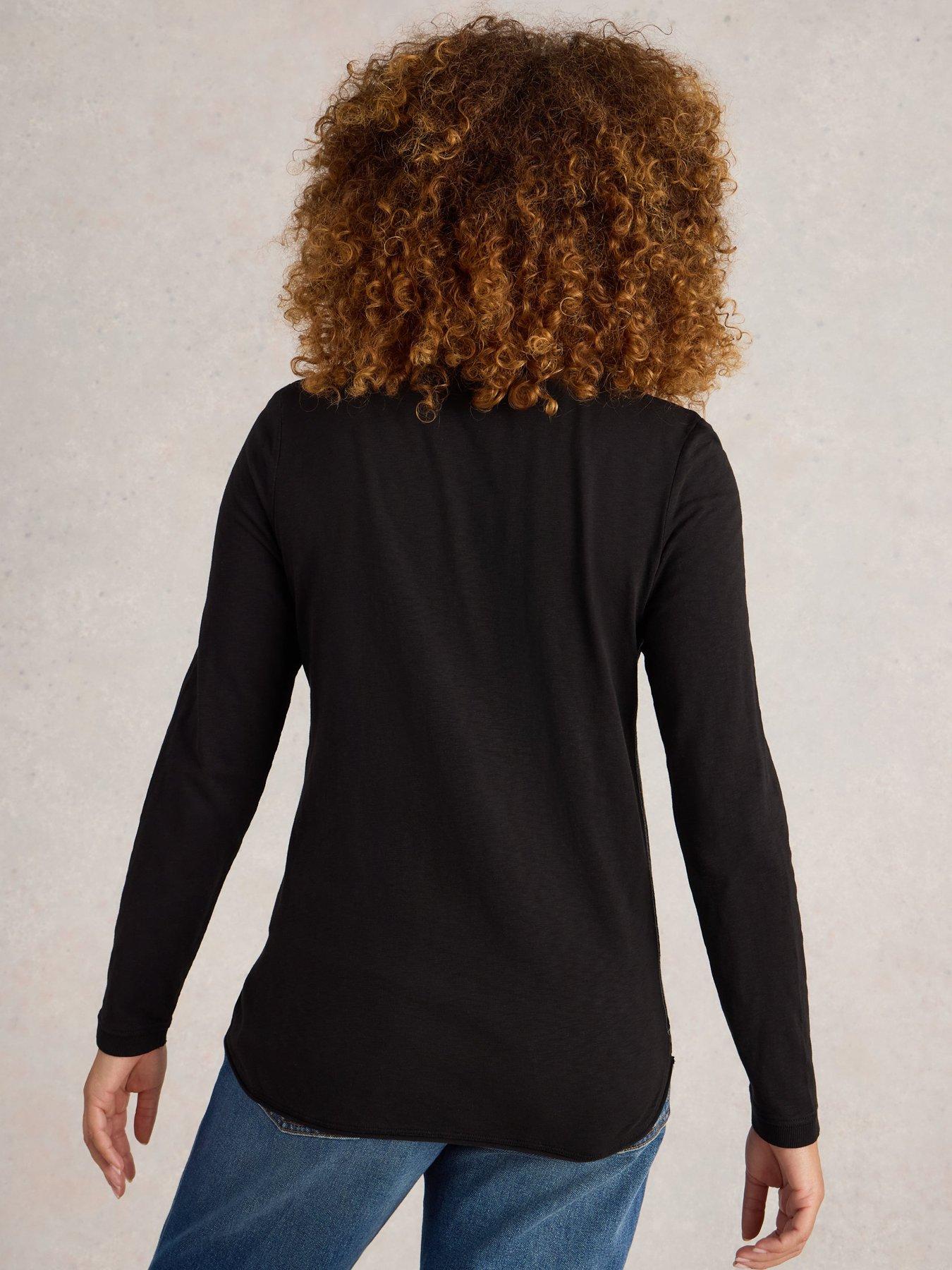 Image 2 of 6 of White Stuff Clara Crew Neck T-Shirt - Black