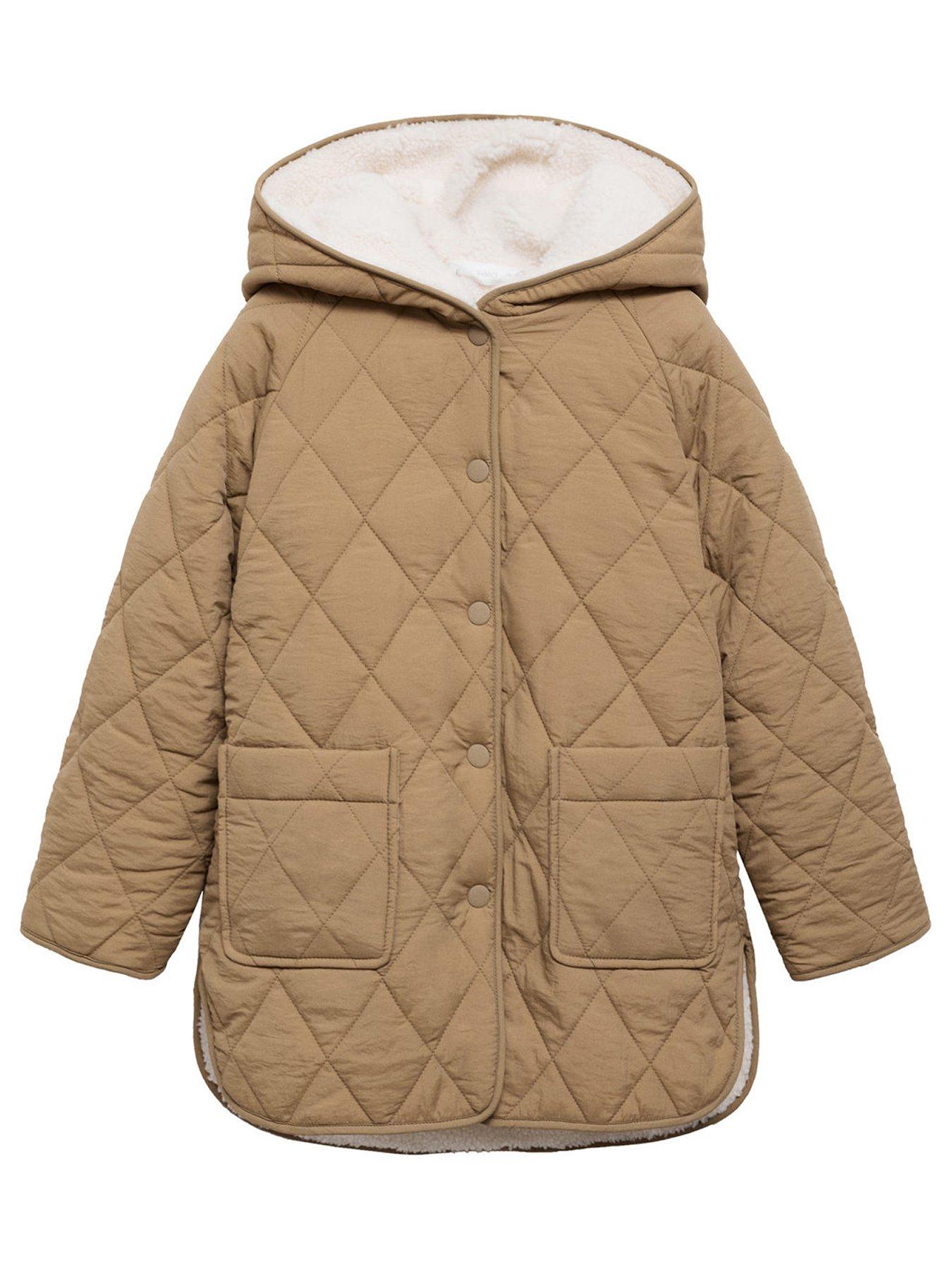 mango-girls-quilted-coat-brown