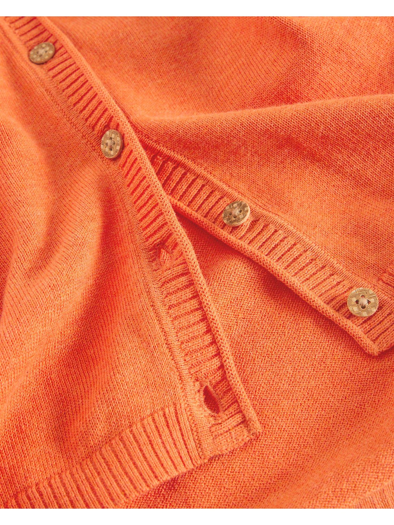 white-stuff-luna-v-neck-cardigan-orangedetail