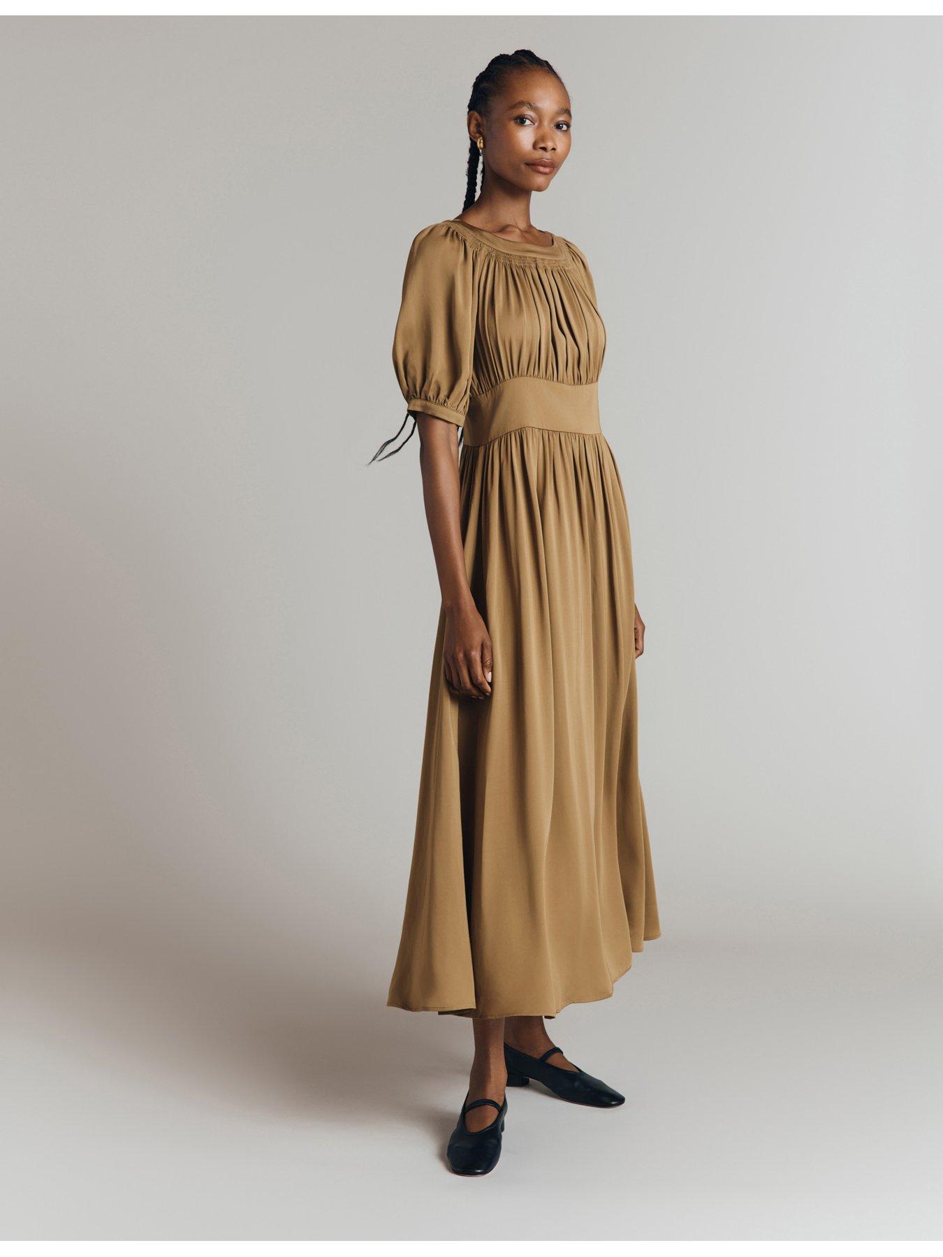 ghost-anouk-dress-ochre