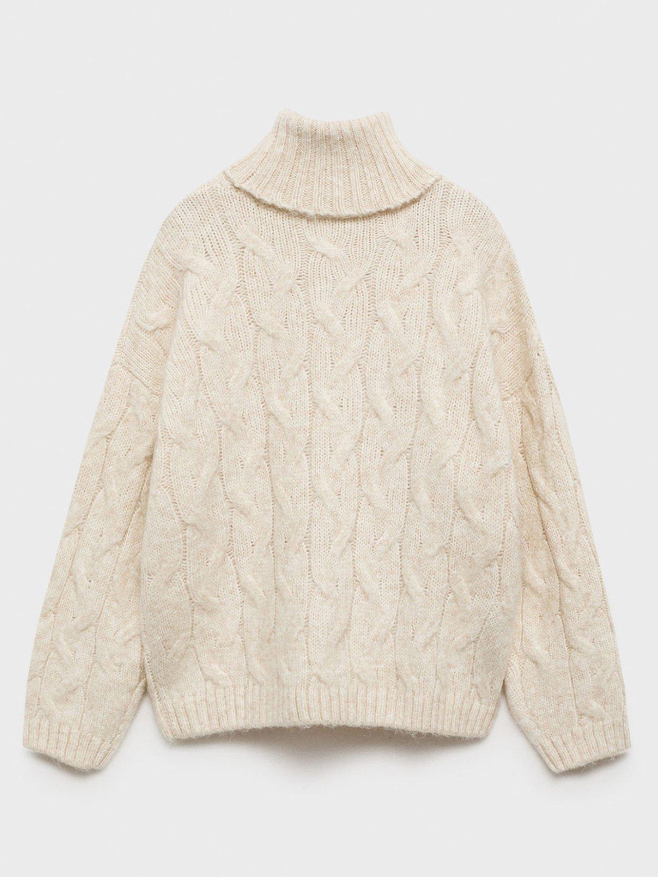 mango-girls-cable-knit-roll-neck-jumper-beigeback