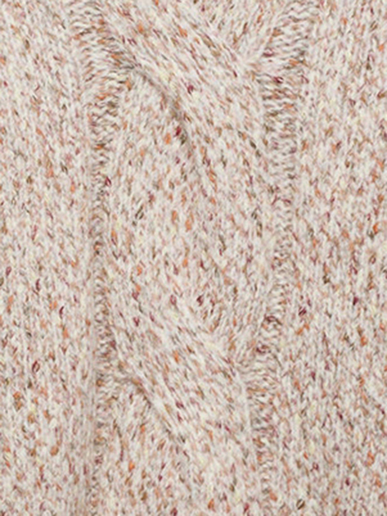 mango-girls-nep-yarn-knitted-jumper-pinkdetail