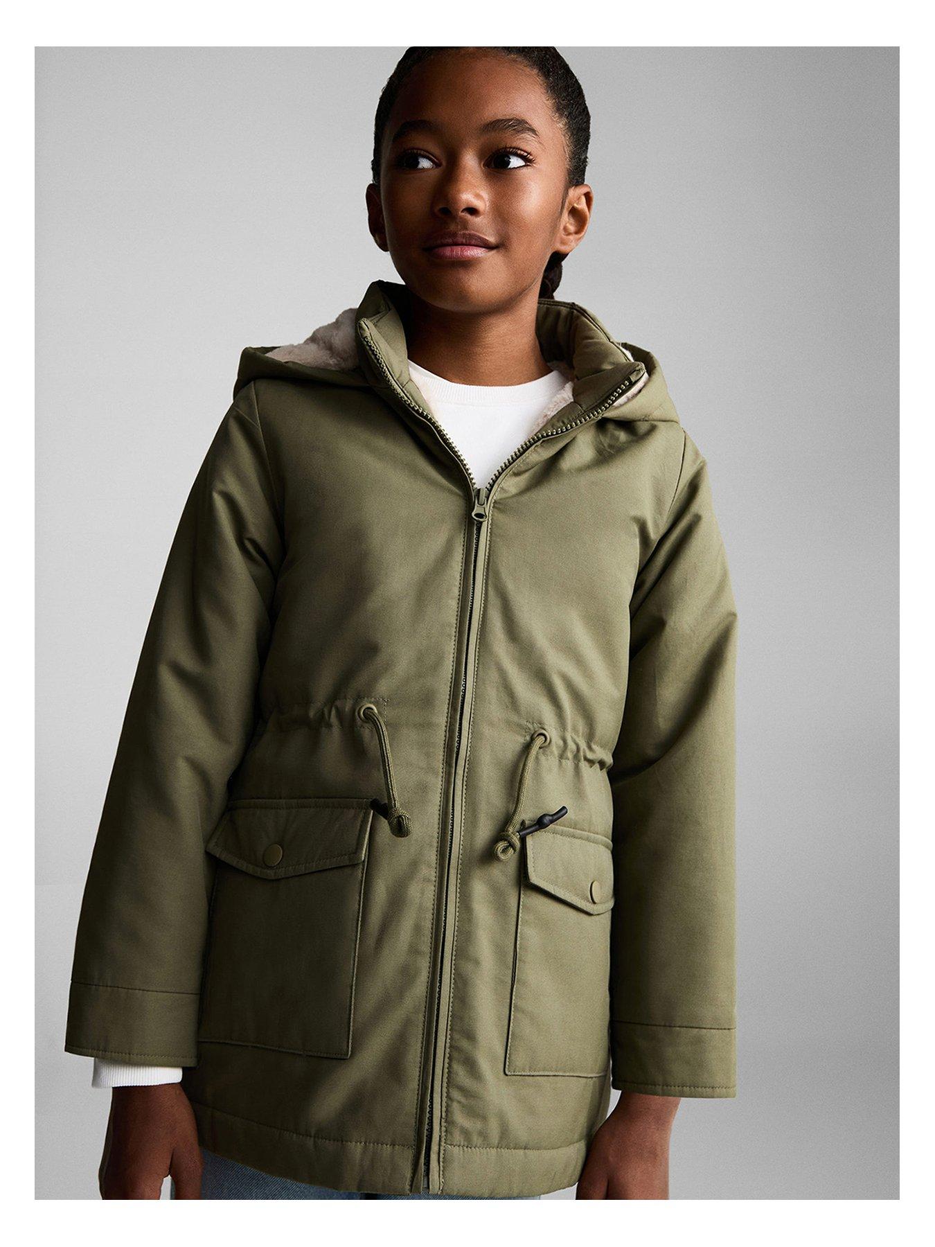 mango-girls-parka-khaki