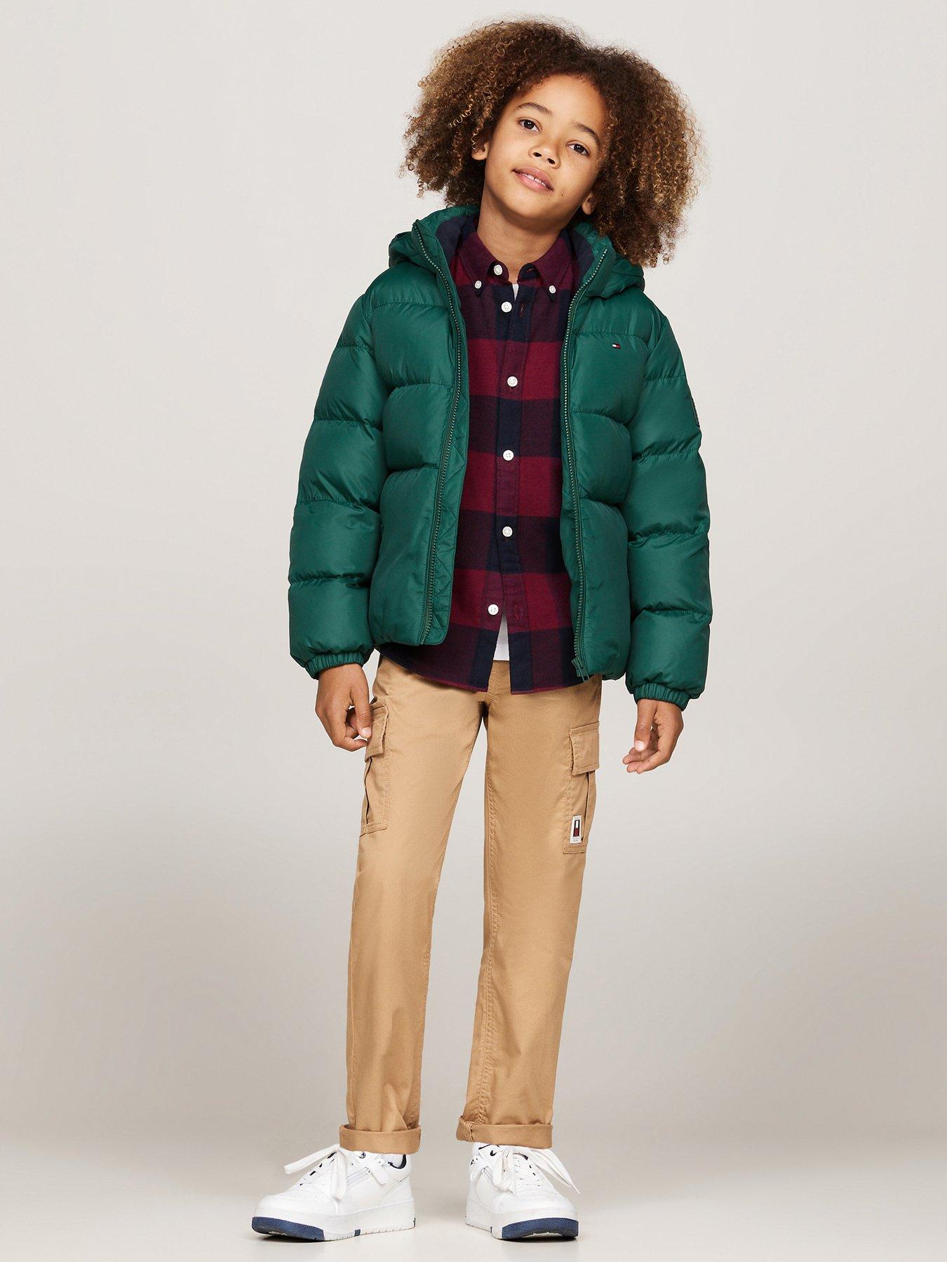 tommy-hilfiger-boys-essential-down-jacket-greenstillFront