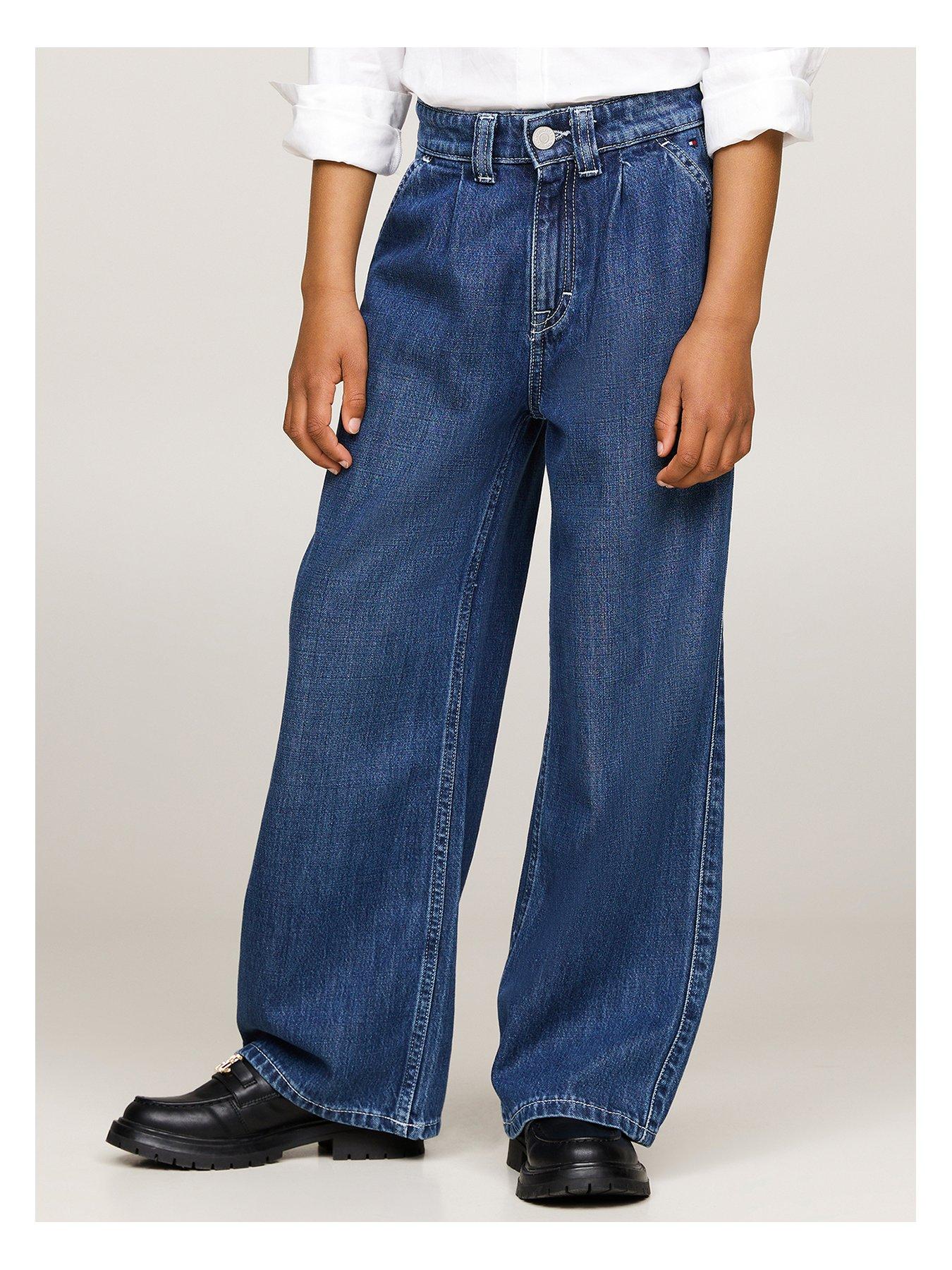 undefined Girls Mabel Pleats Mid Blue Jean - Blue