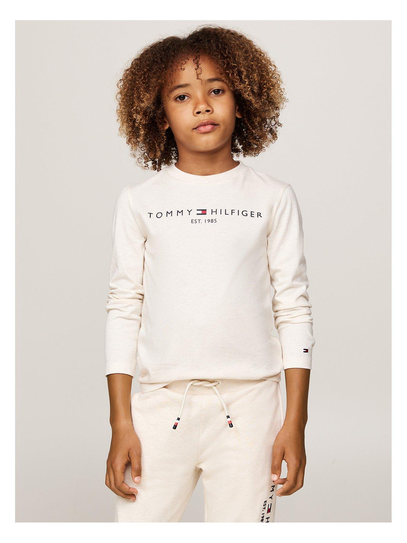 tommy-hilfiger-kids-unisex-essential-long-sleeve-t-shirt-beige