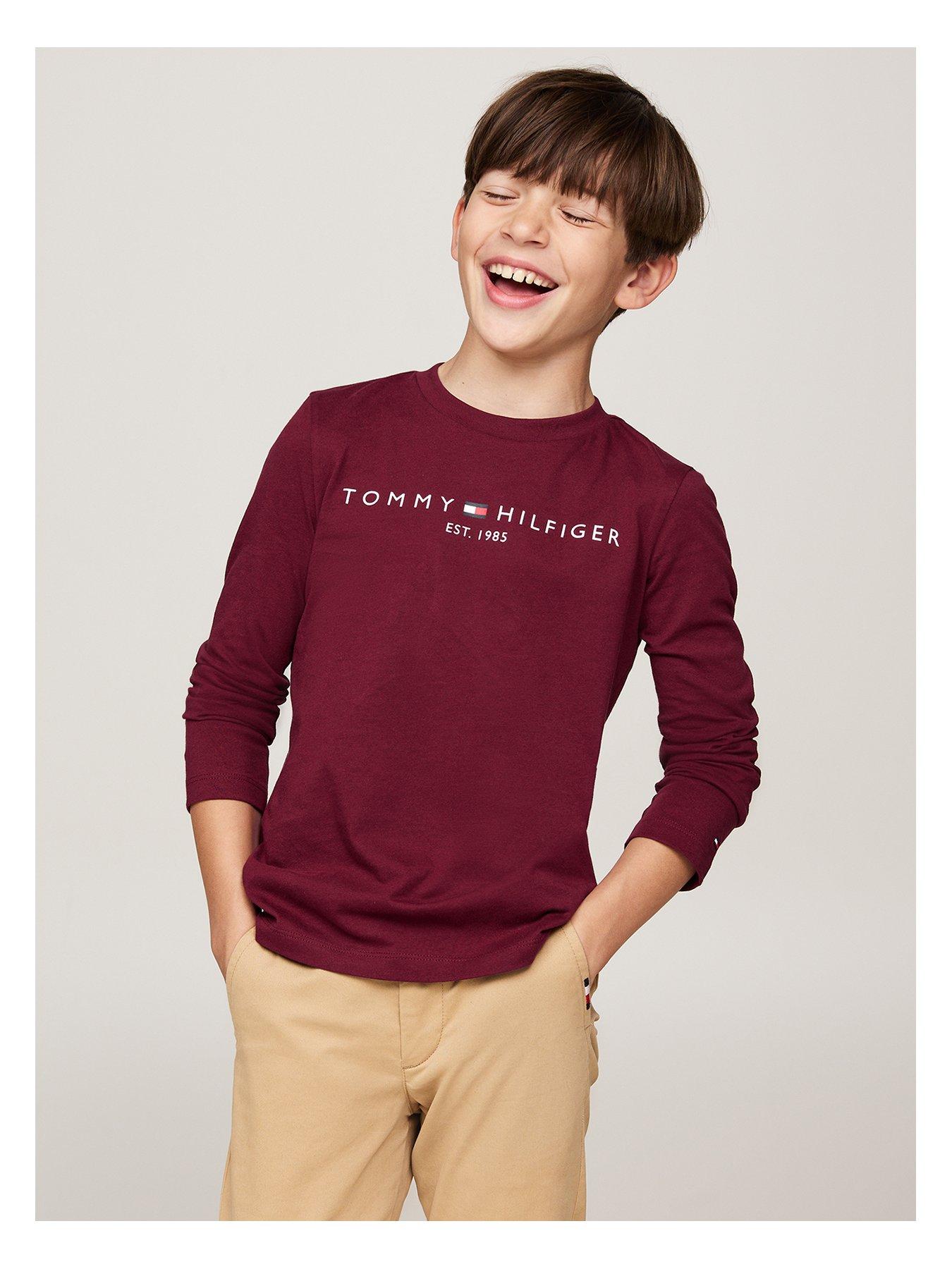 tommy-hilfiger-kids-unisex-essential-long-sleeve-t-shirt-red