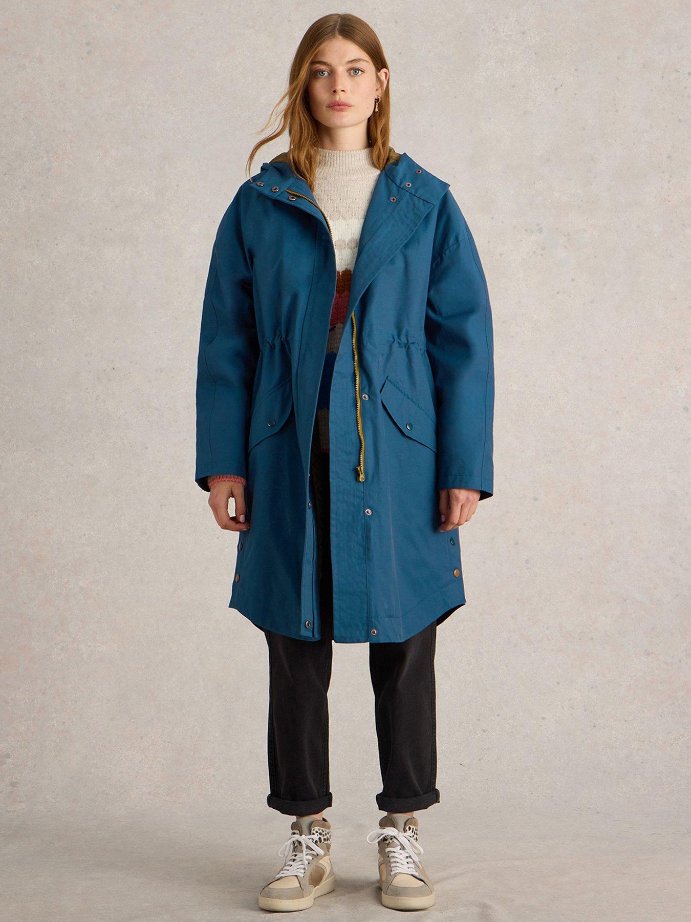 White Stuff Winnie Waterproof Coat - Blue