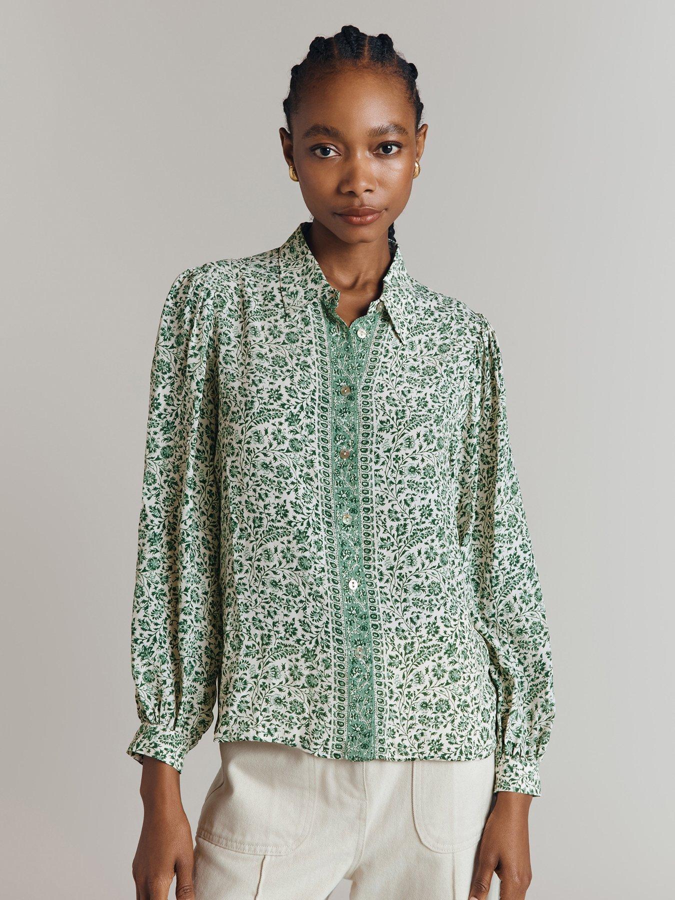 ghost-allegra-blouse-green