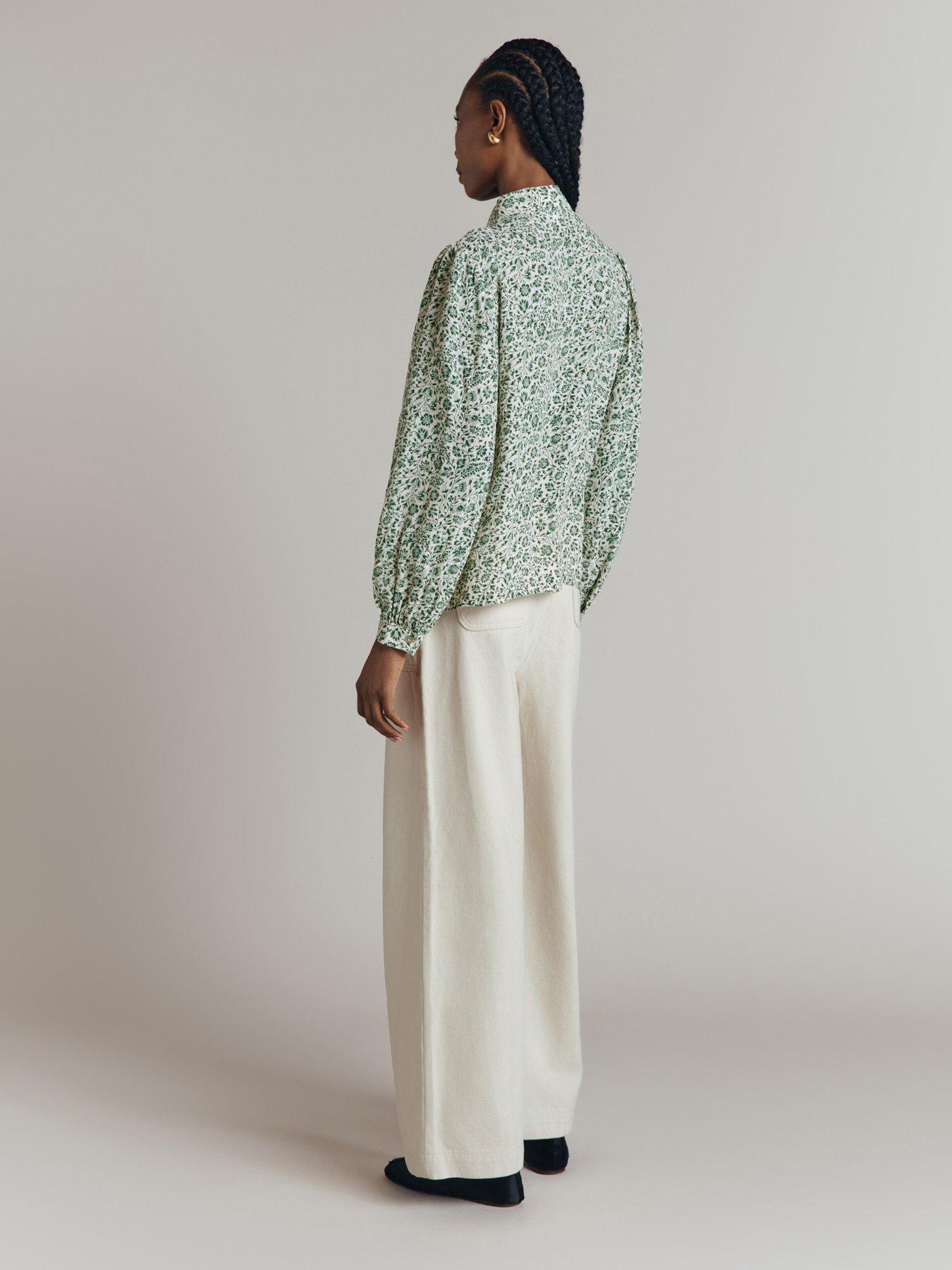 ghost-allegra-blouse-greenstillFront