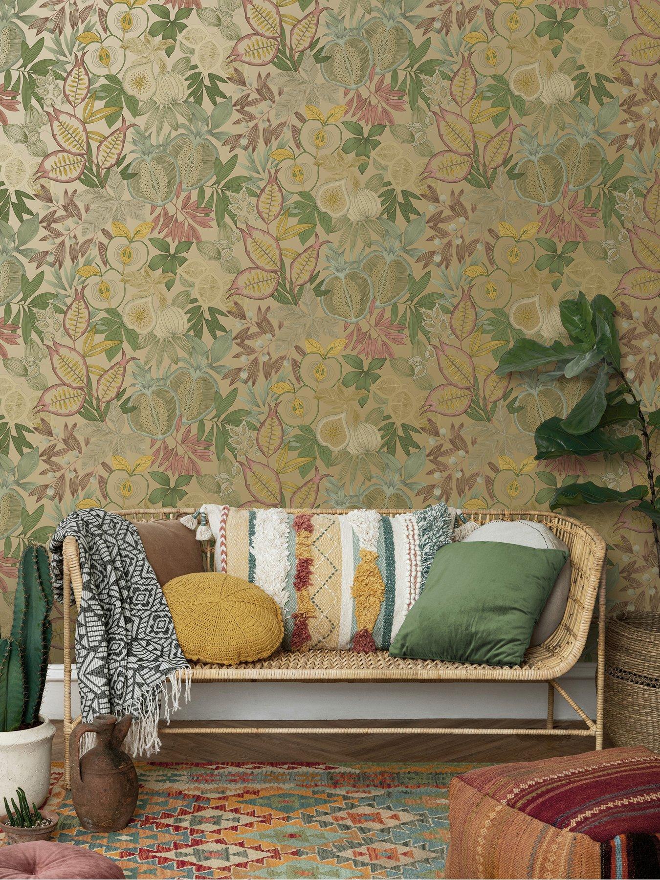 Image 1 of 5 of Holden Decor Exotic Fruit Wallpaper &ndash; Gold