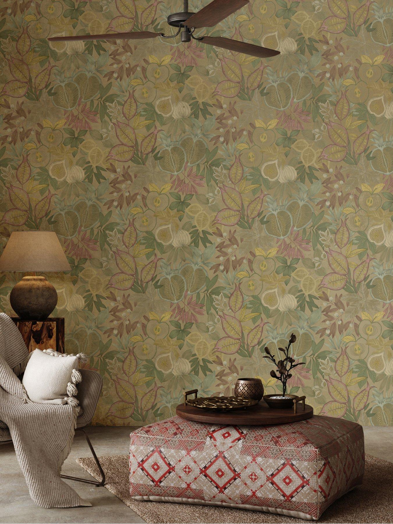 Image 4 of 5 of Holden Decor Exotic Fruit Wallpaper &ndash; Gold