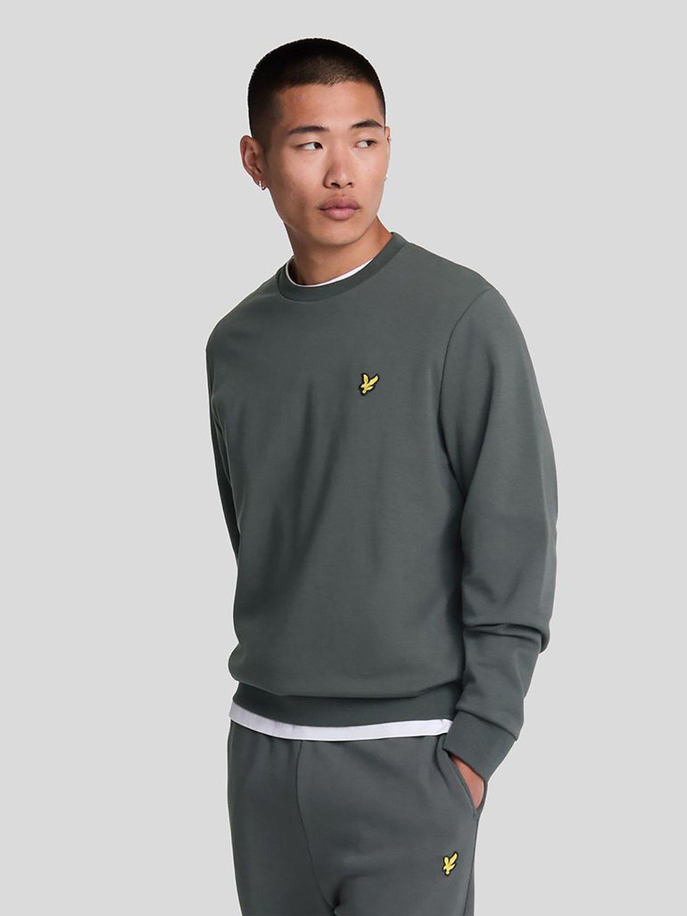 lyle-scott-lyle-amp-scott-lyle-amp-scott-interlock-crew-neck-sweatshirt--khaki