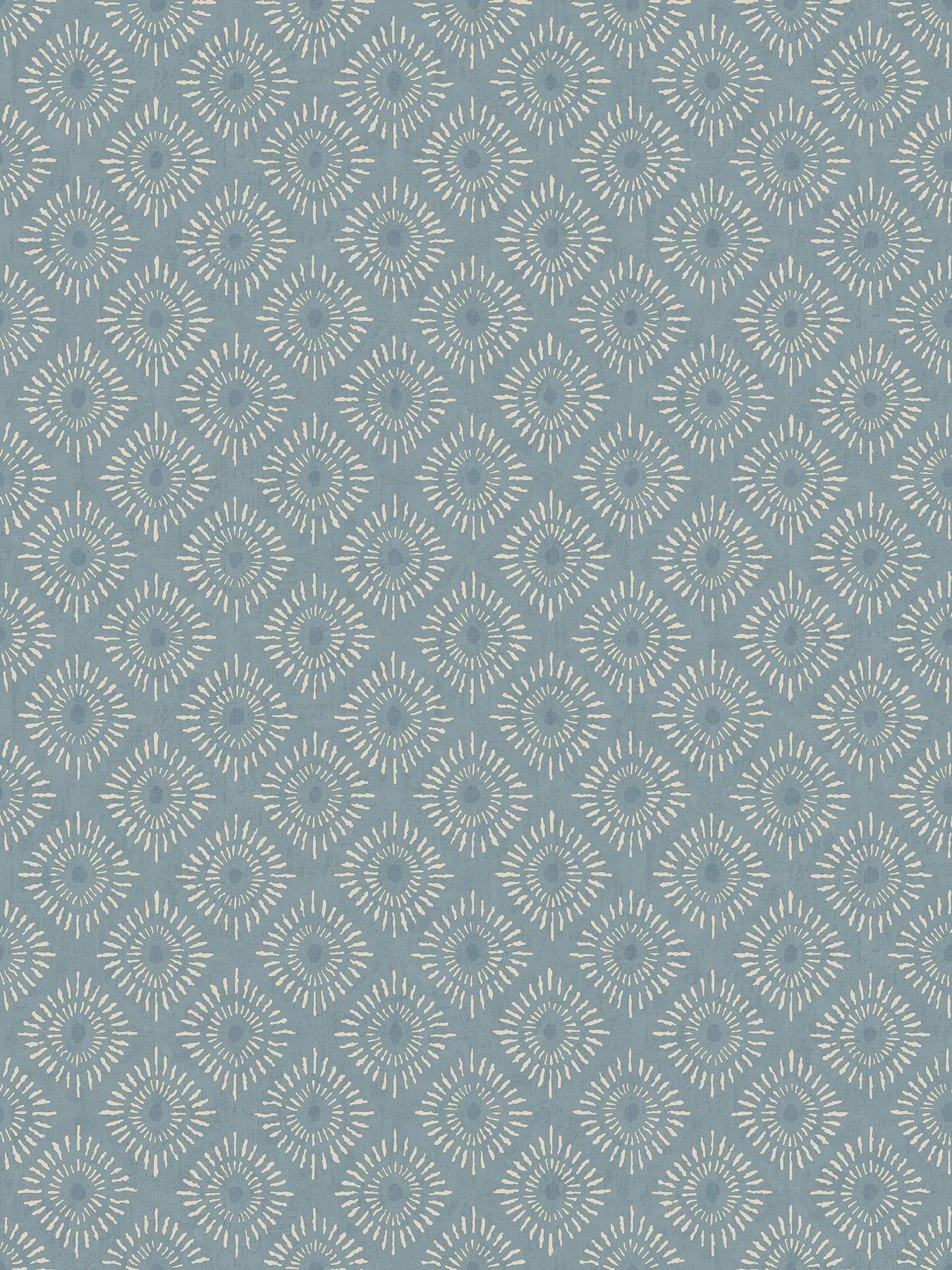 Image 2 of 5 of Holden Decor Indian Sunburst Wallpaper - Blue