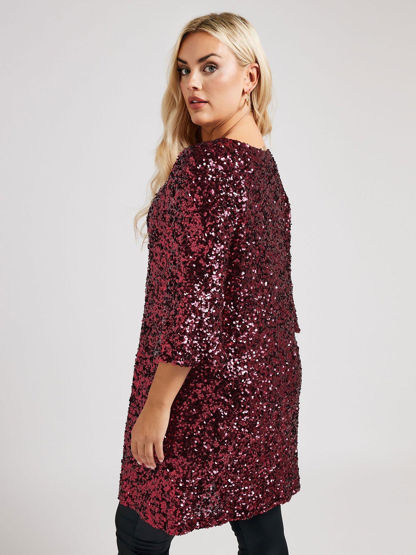 yours-curve-sequin-flute-sleeve-topstillFront