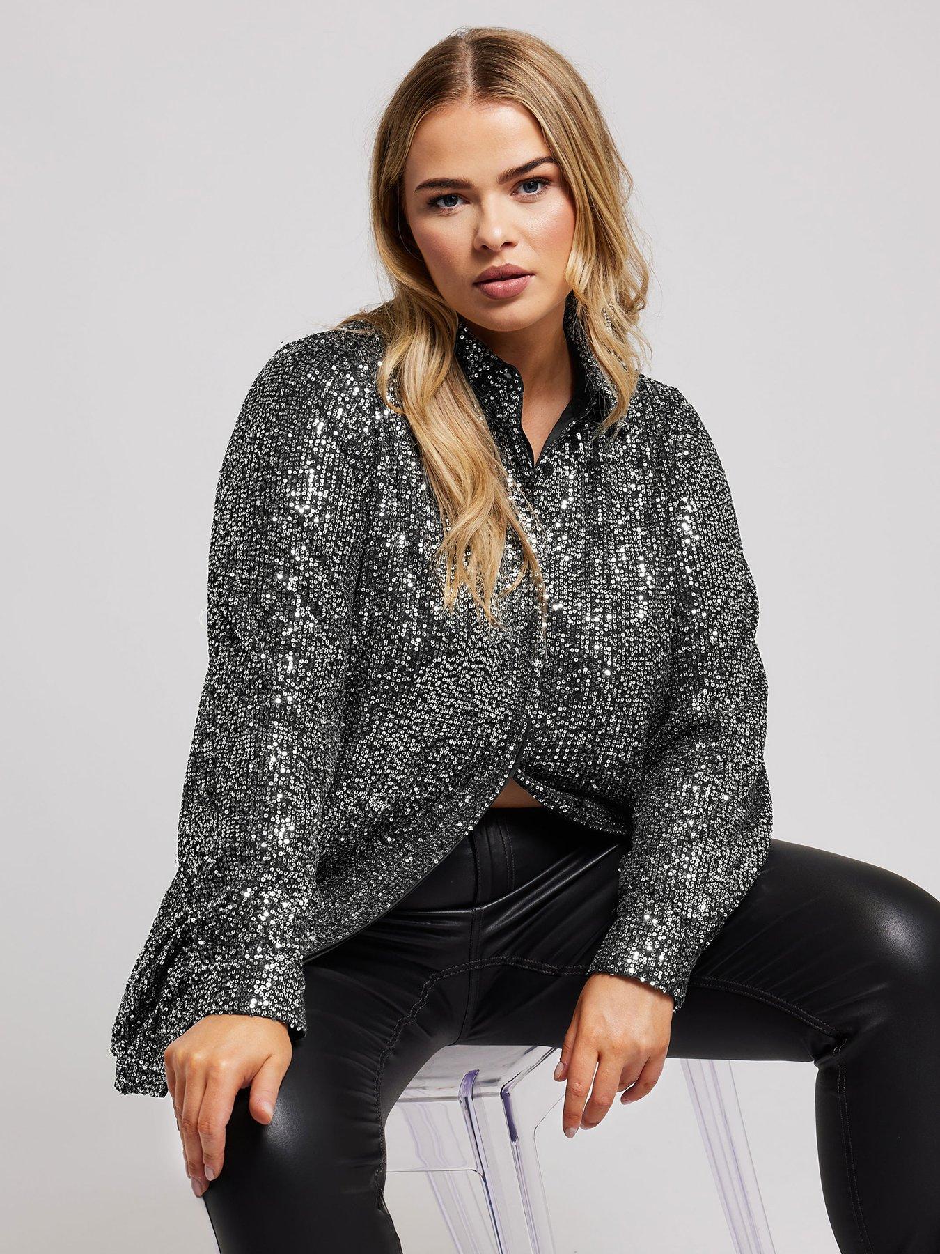 yours-curve-sequin-shirtoutfit