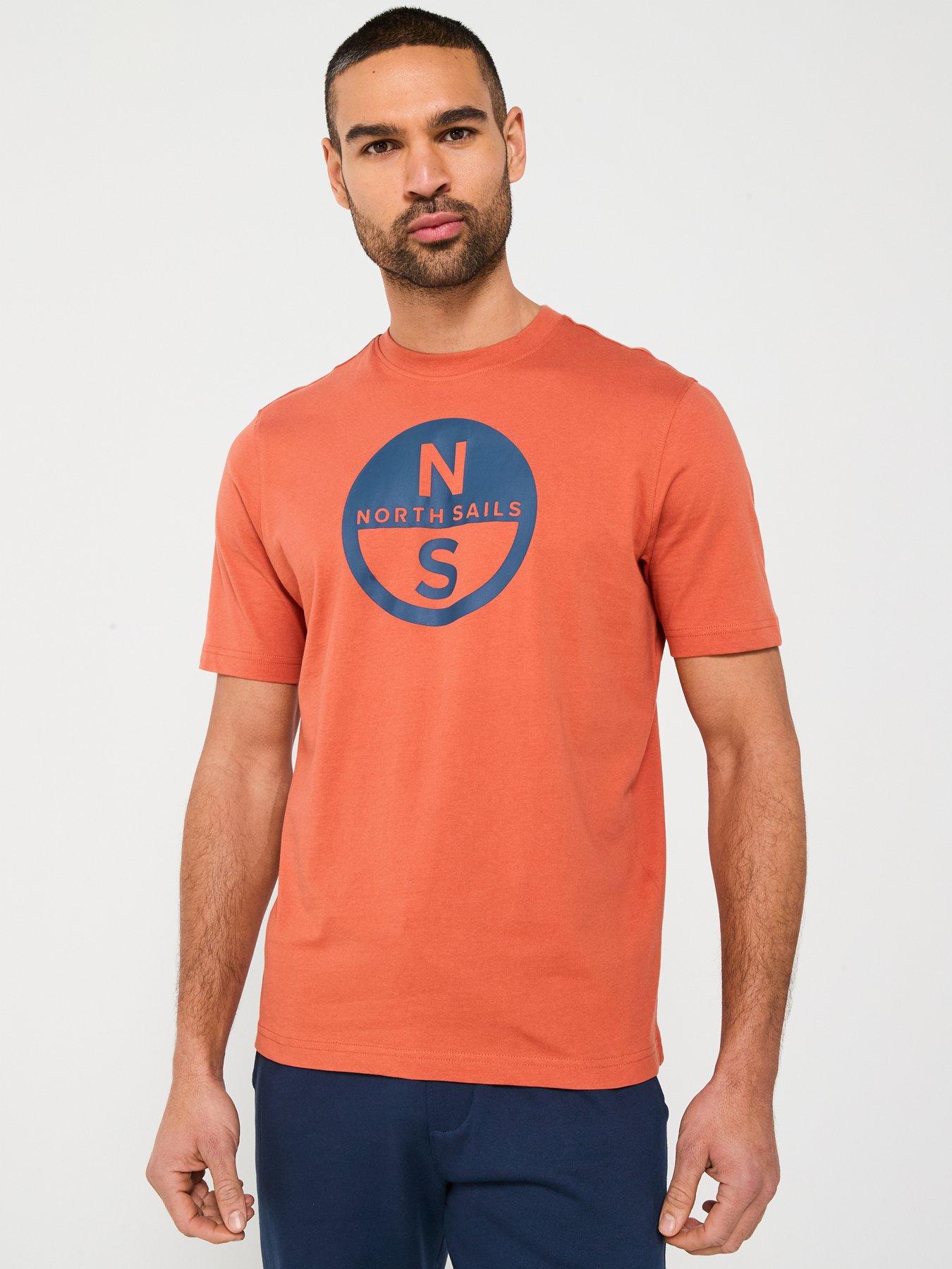 north-sails-north-sails-regular-fit-chest-logo-t-shirt-orangefront