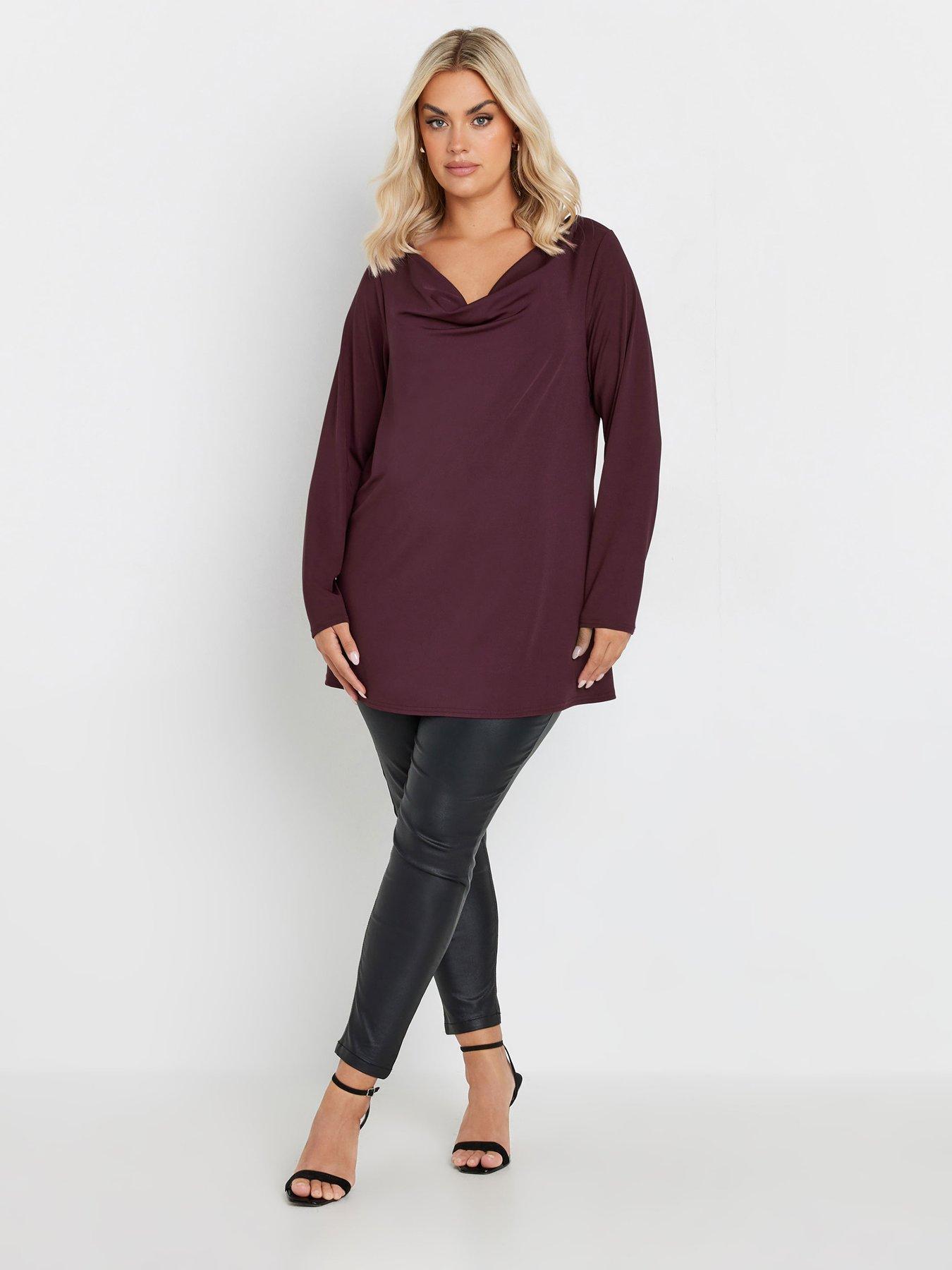 yours-curve-long-sleeve-cowl-neck-top-purpleback