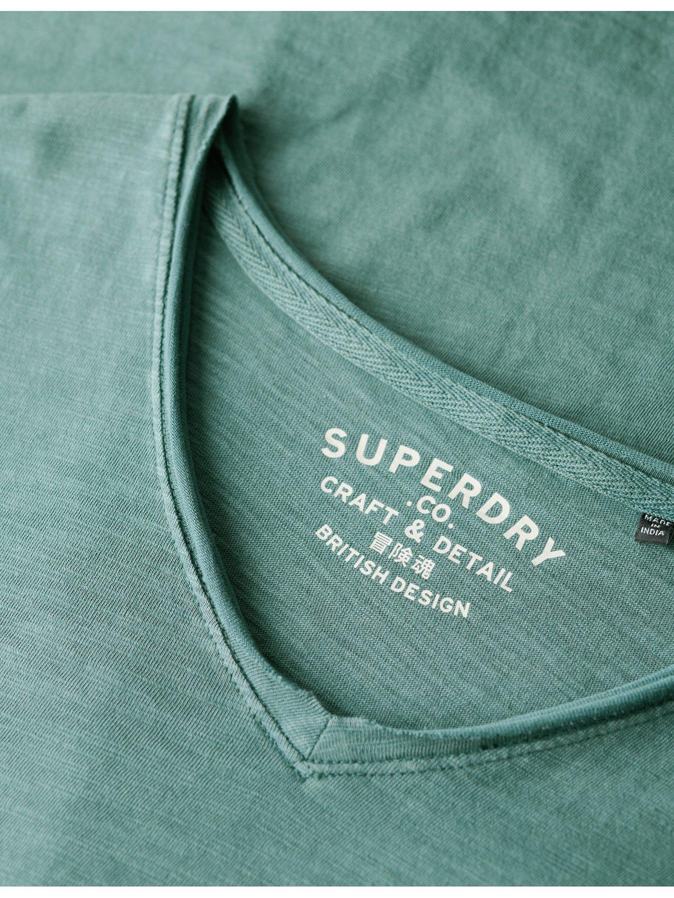 superdry-superdry-studios-raw-edge-v-neck-t-shirt-greendetail