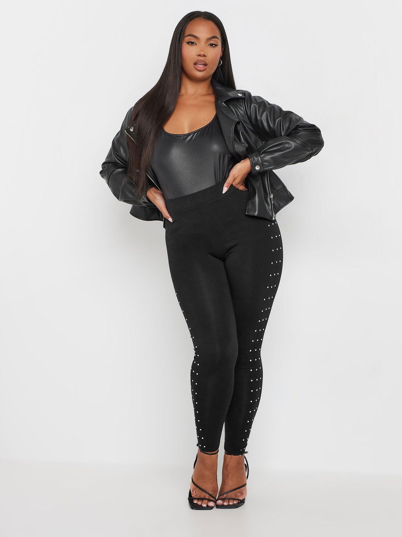 yours-curve-diamante-studded-side-stripe-legging-blackback