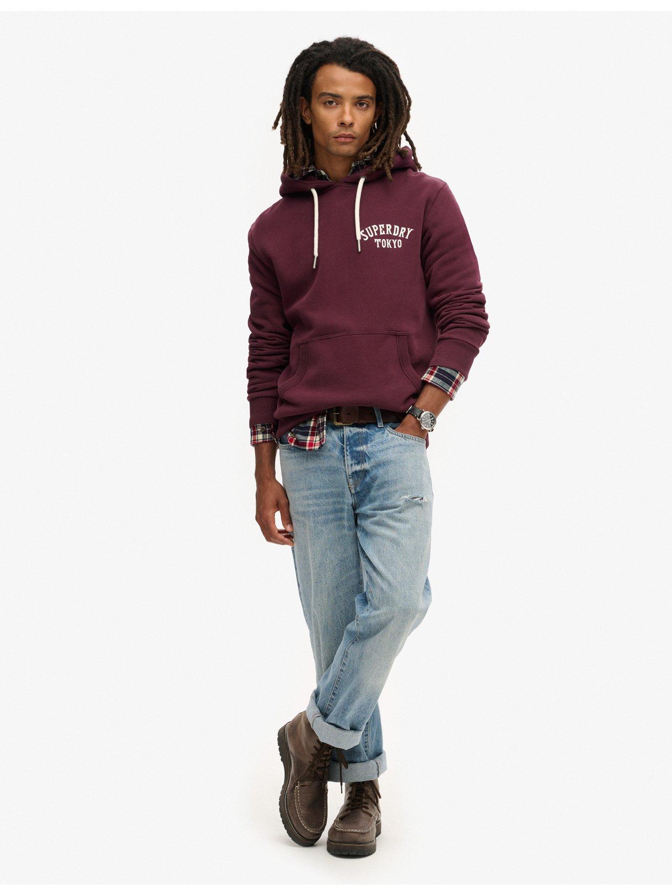 Image 3 of 5 of Superdry Superdry Tattoo Back Graphic Hoodie - Dark Purple