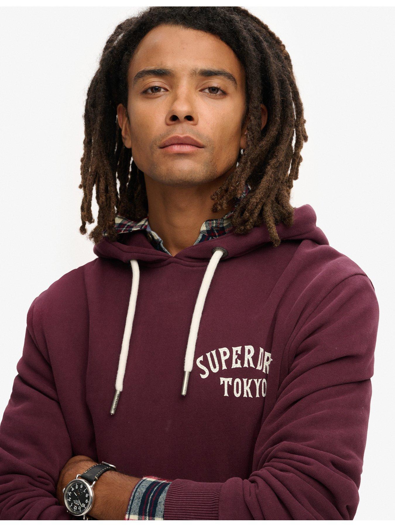 Image 4 of 5 of Superdry Superdry Tattoo Back Graphic Hoodie - Dark Purple