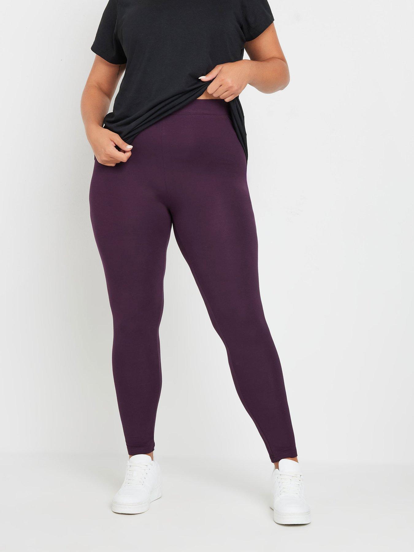 yours-curve-2-pack-leggings-black-amp-burgundy