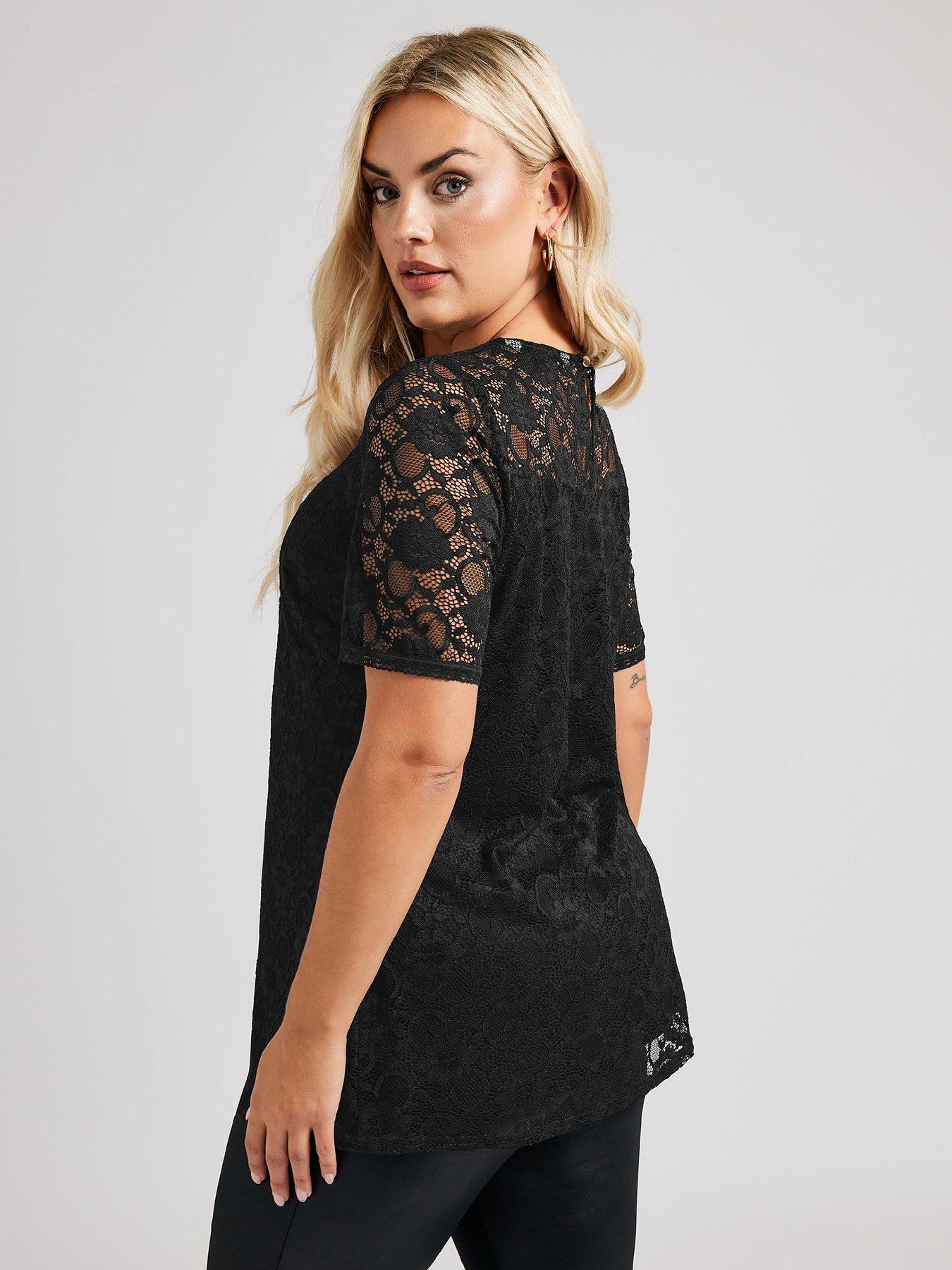 yours-curve-lace-sweetheart-top-blackstillFront