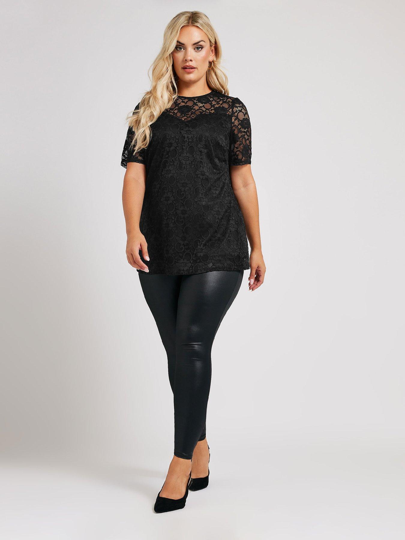 yours-curve-lace-sweetheart-top-blackback