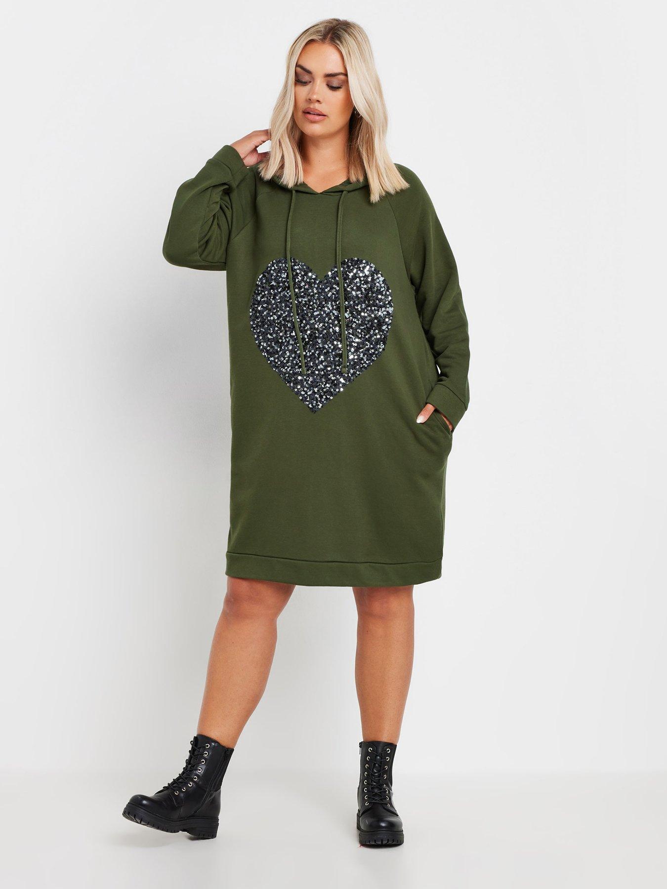 yours-curve-heart-embellished-hoodie-dress-greenback