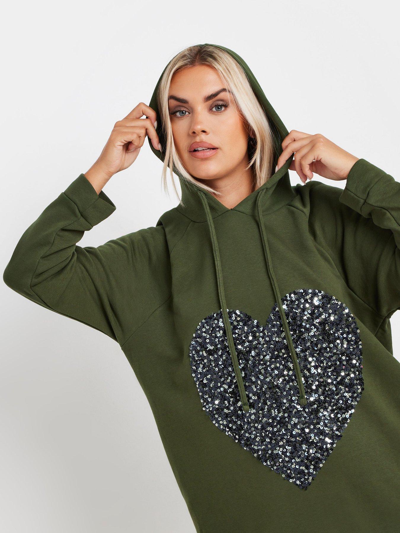 yours-curve-heart-embellished-hoodie-dress-greenoutfit