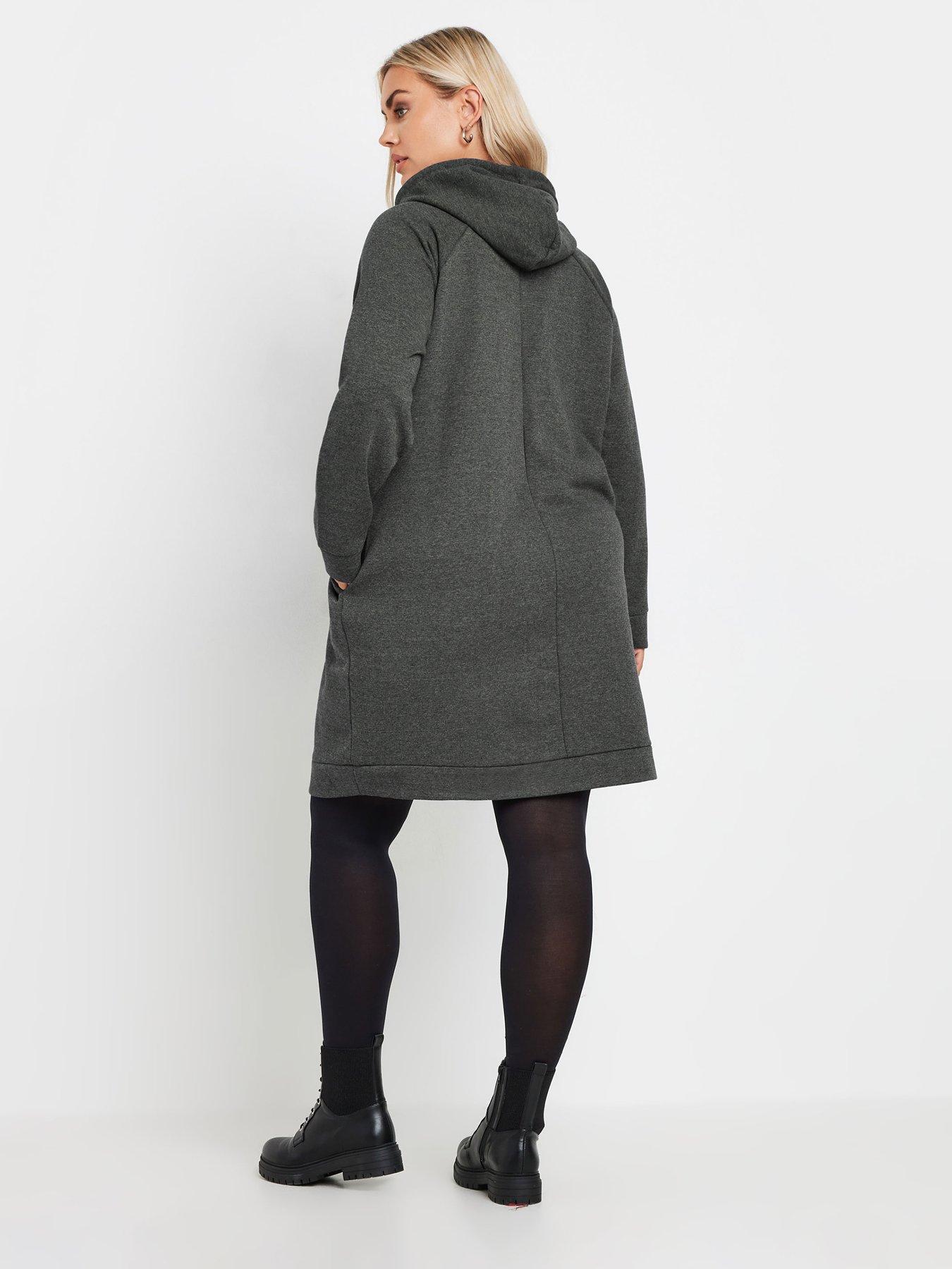 yours-curve-heart-embellished-hoodie-dress-greystillFront