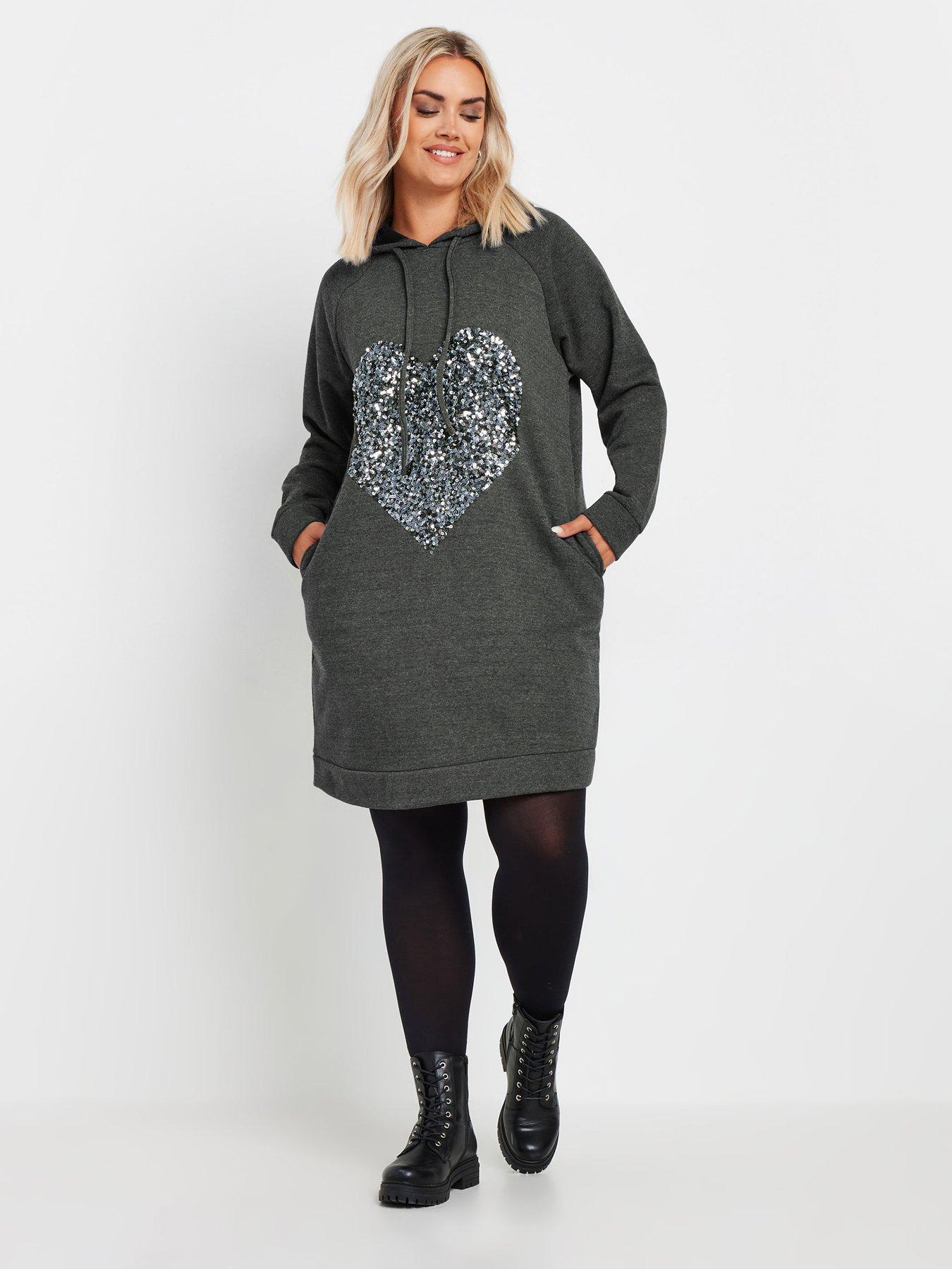 yours-curve-heart-embellished-hoodie-dress-greyback