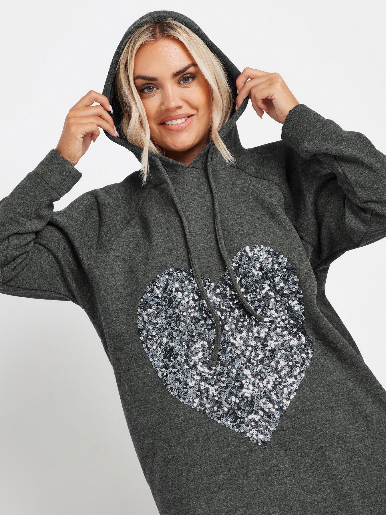 yours-curve-heart-embellished-hoodie-dress-greyoutfit