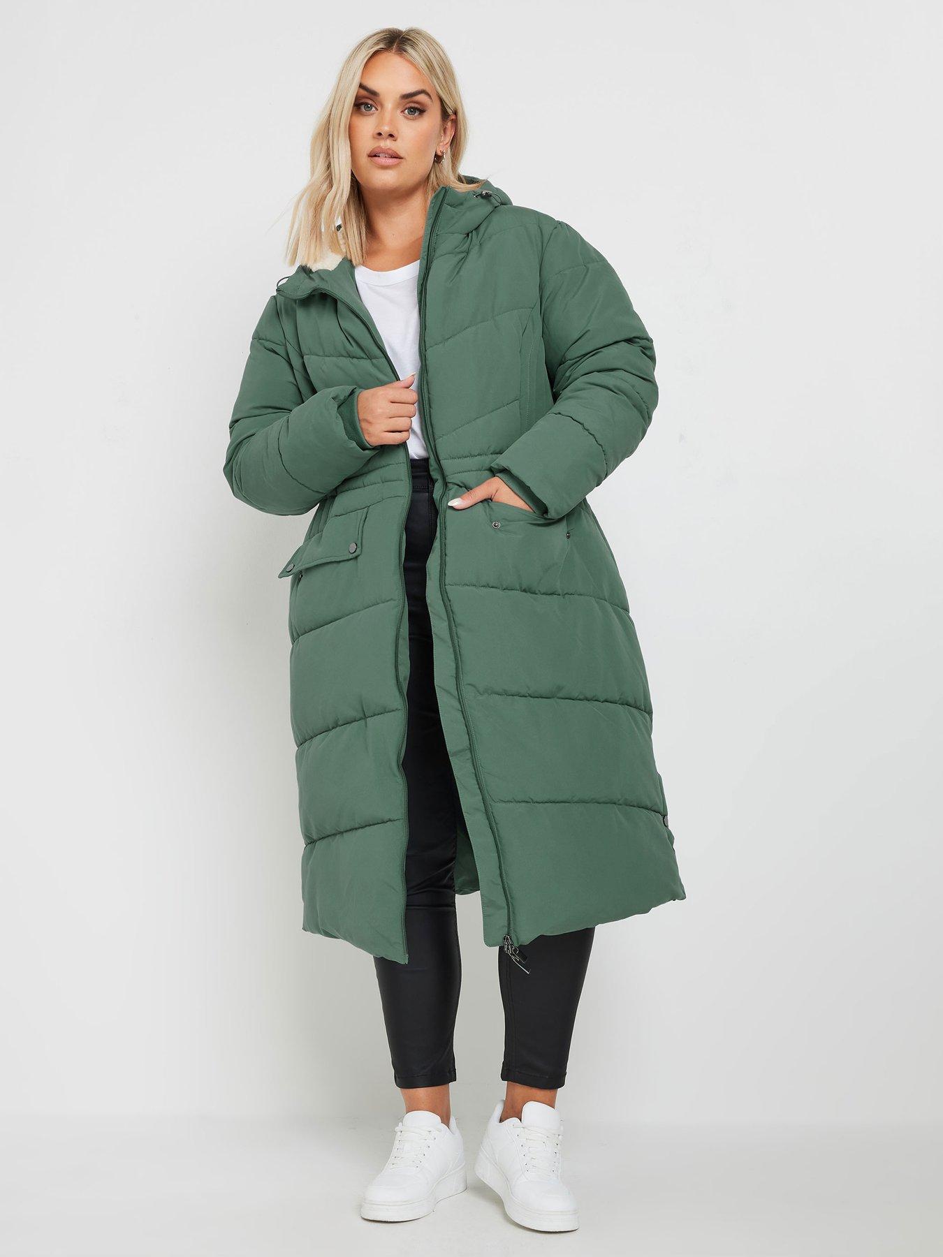 yours-curve-borg-hooded-midi-padded-coat-green